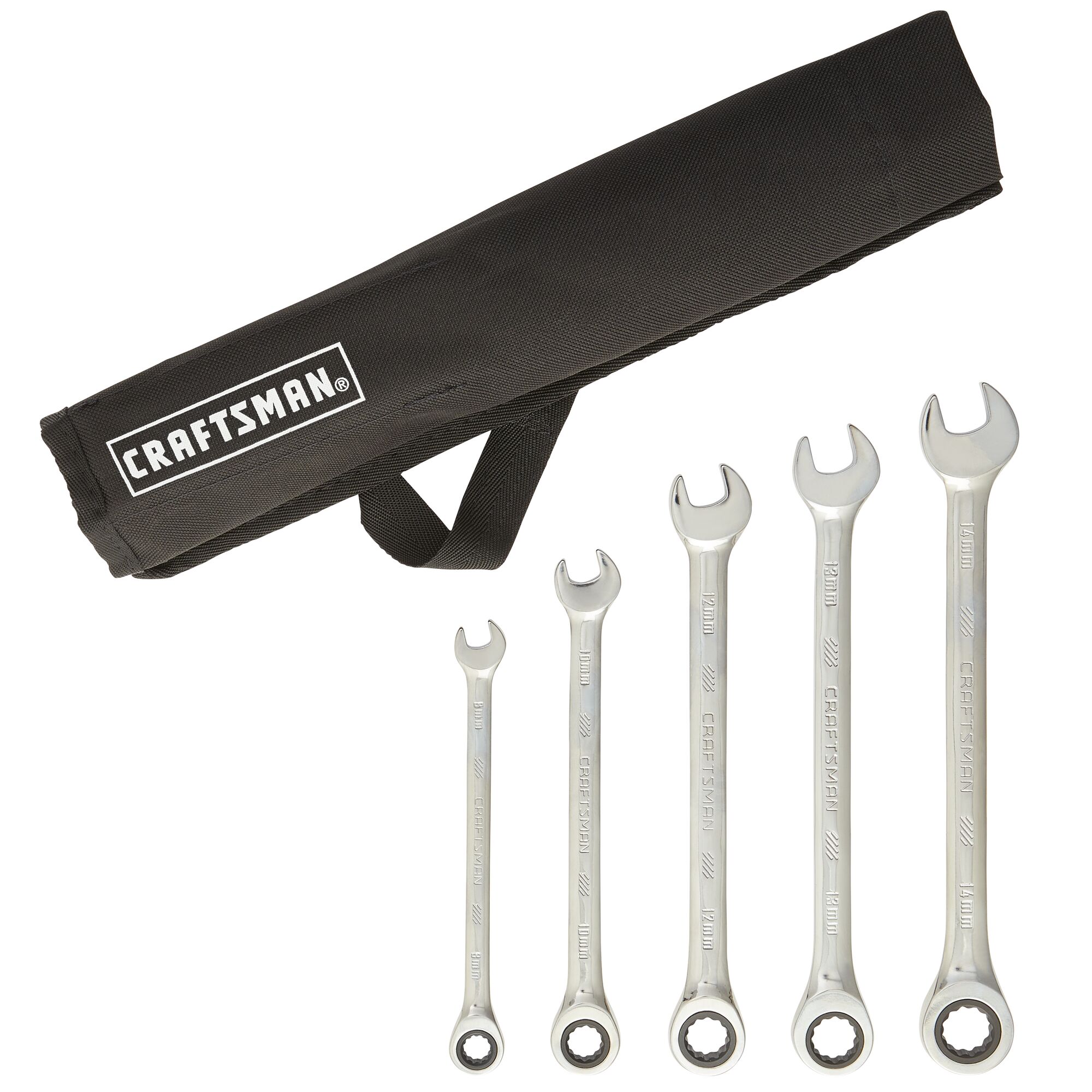 CRAFTSMAN 5-Piece Set 12-point Metric Ratchet Wrench in the Ratchet  Wrenches  Sets department at