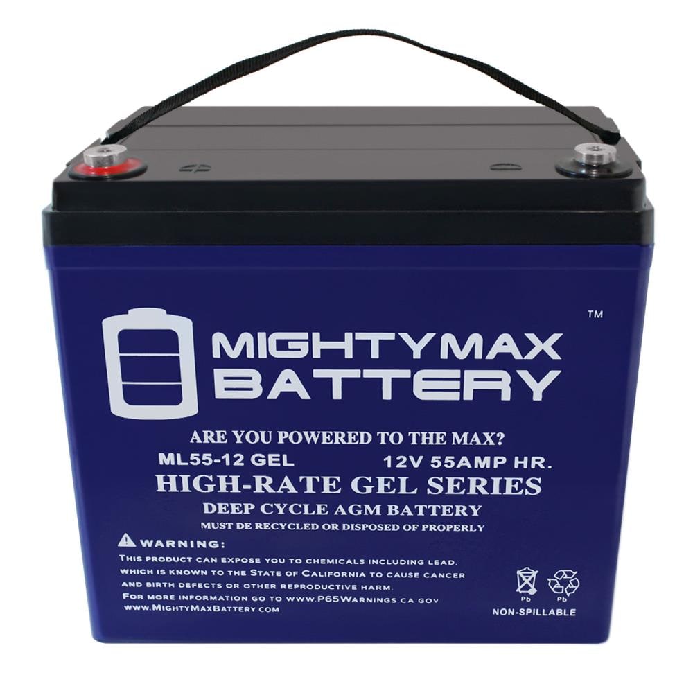 Mighty Max Battery 12V 55AH GEL for Golden Compass HD GP620SS 22NF  Rechargeable Sealed Gel 12550 Backup Power Batteries in the Device  Replacement Batteries department at
