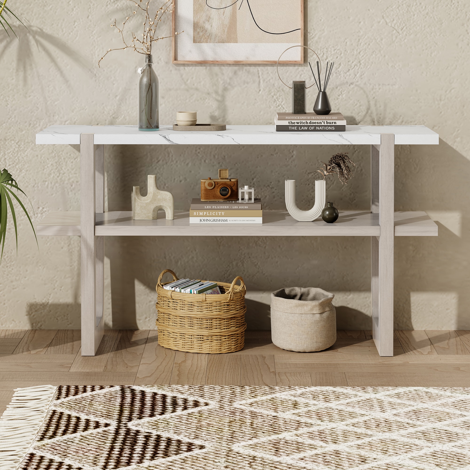 SINOFURN SYA330166GY Console-Sofa-Tables - View #3