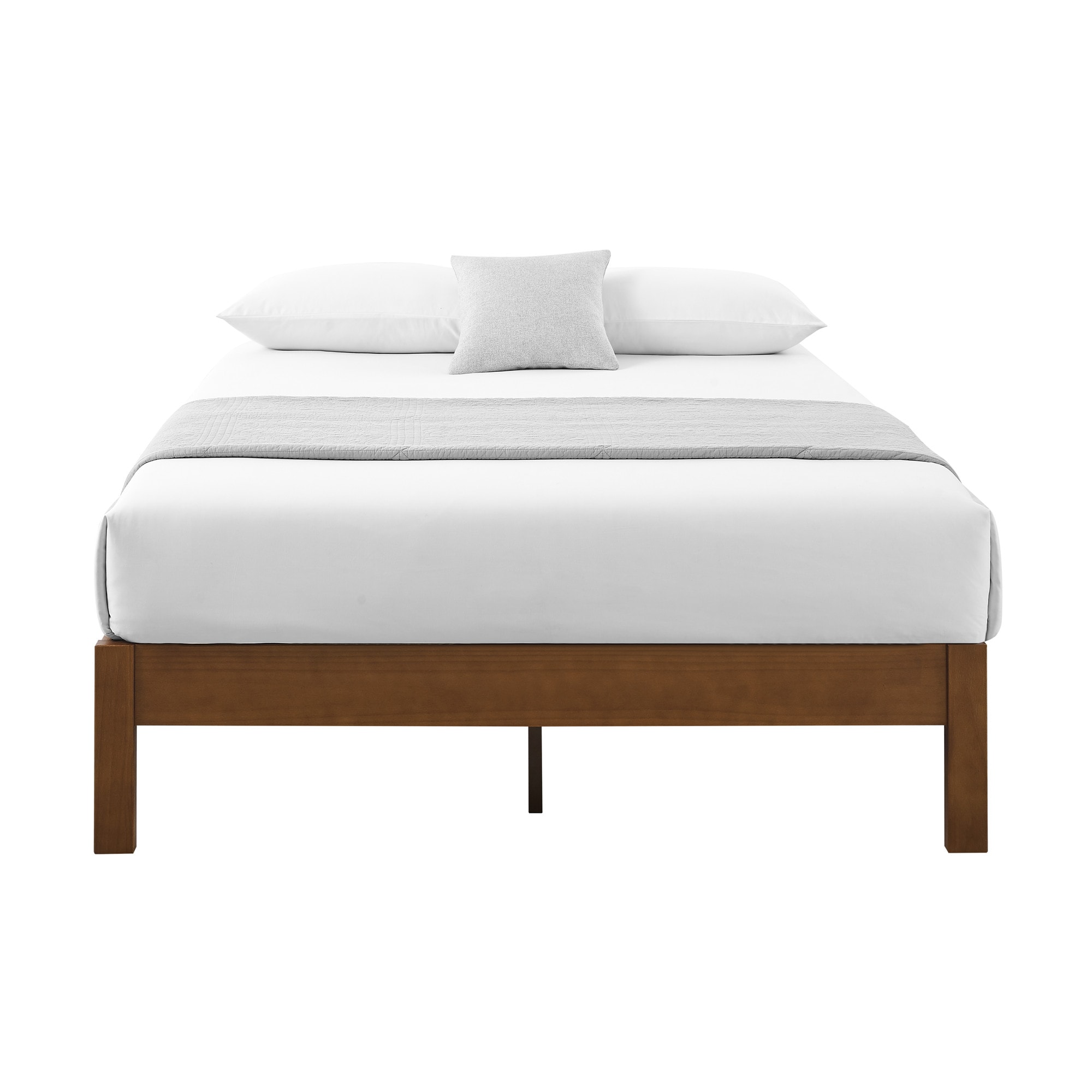 CASAINC WF-BA1002-K-MR Solid wood platform bed Espresso King Wood Platform Bed