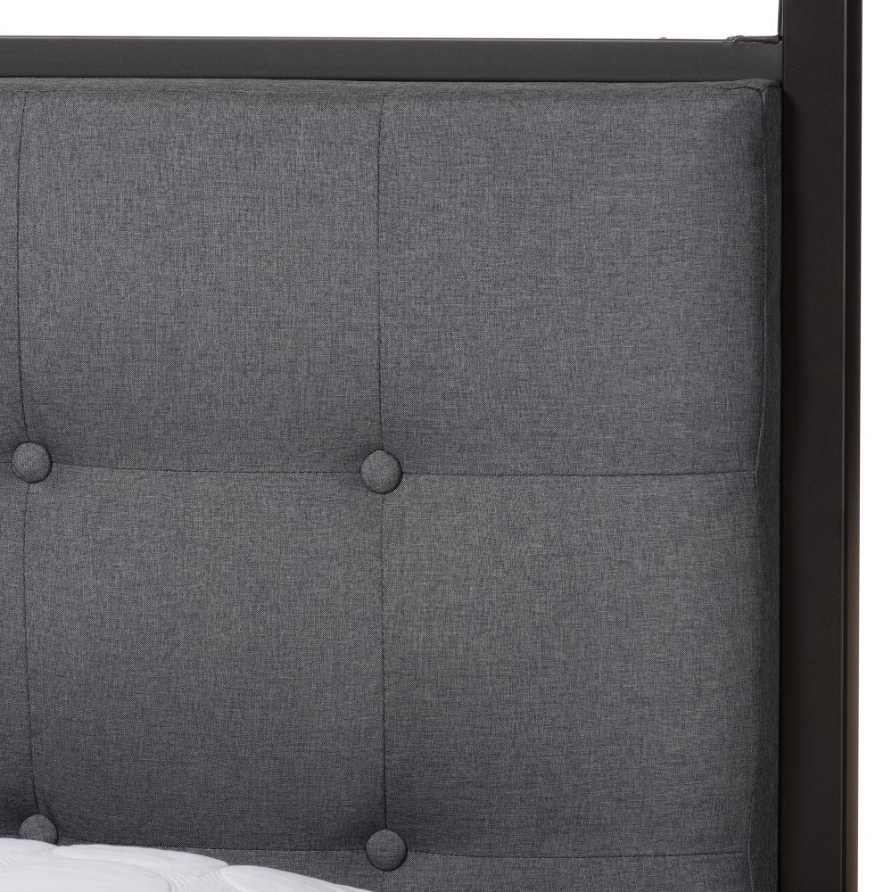 Baxton Studio Eleanor Black Queen Composite Canopy Bed in the Beds