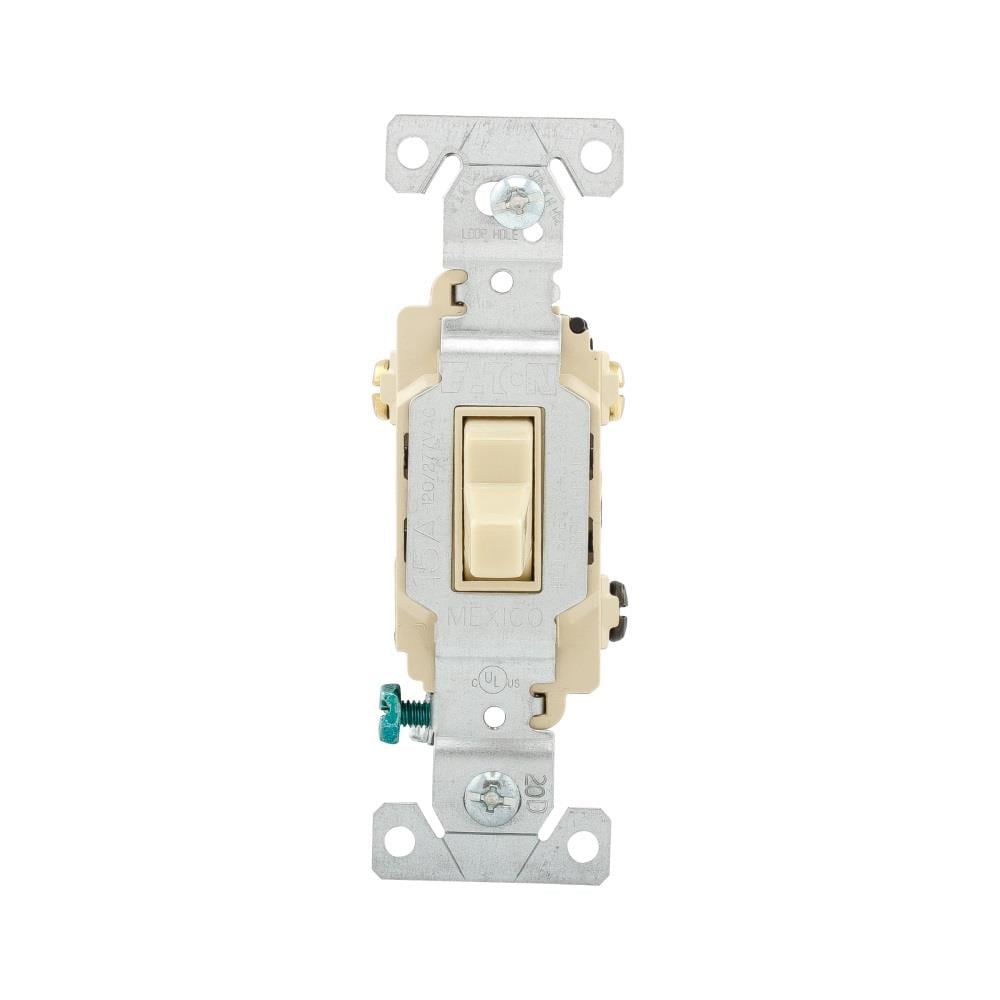 Eaton CSB315V 15-amp 3-way Toggle Light Switch , Ivory