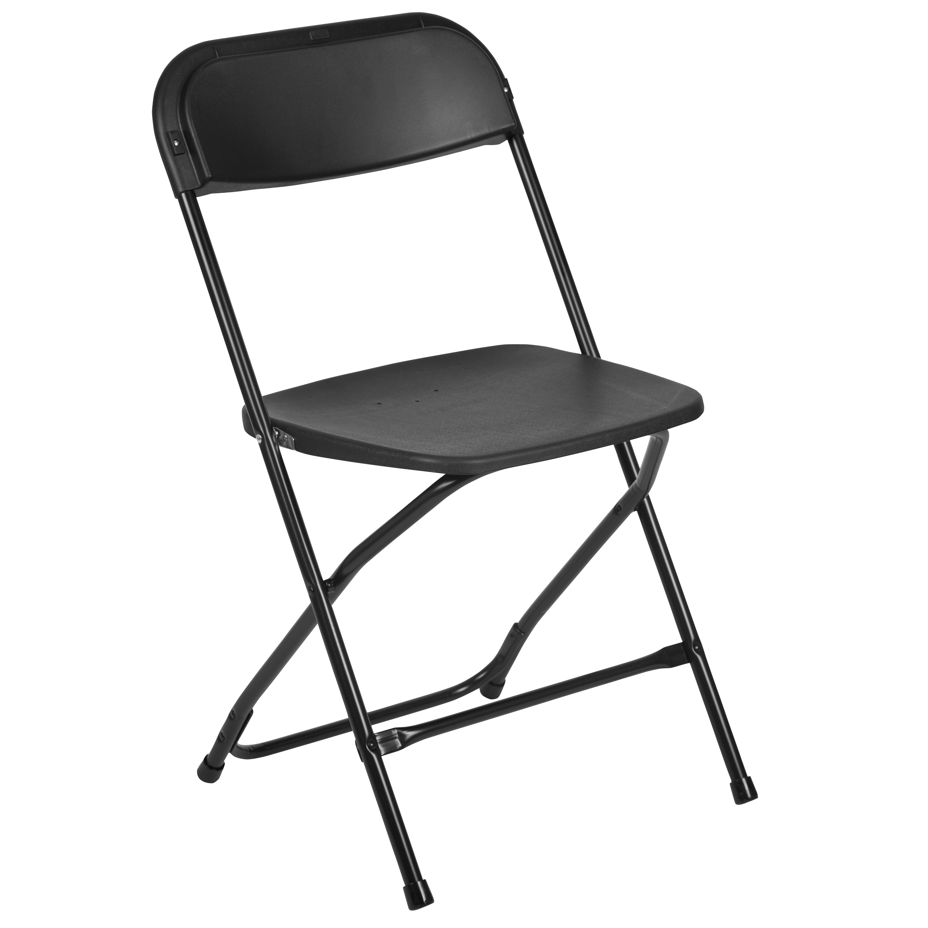 Flash Furniture Black Standard Folding Chair with Solid Seat