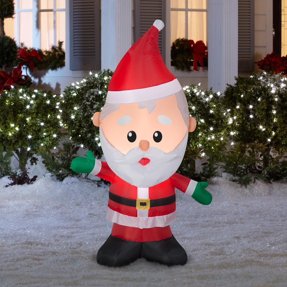 Gemmy 4.0026-ft Lighted Santa Christmas Inflatable At Lowes.com