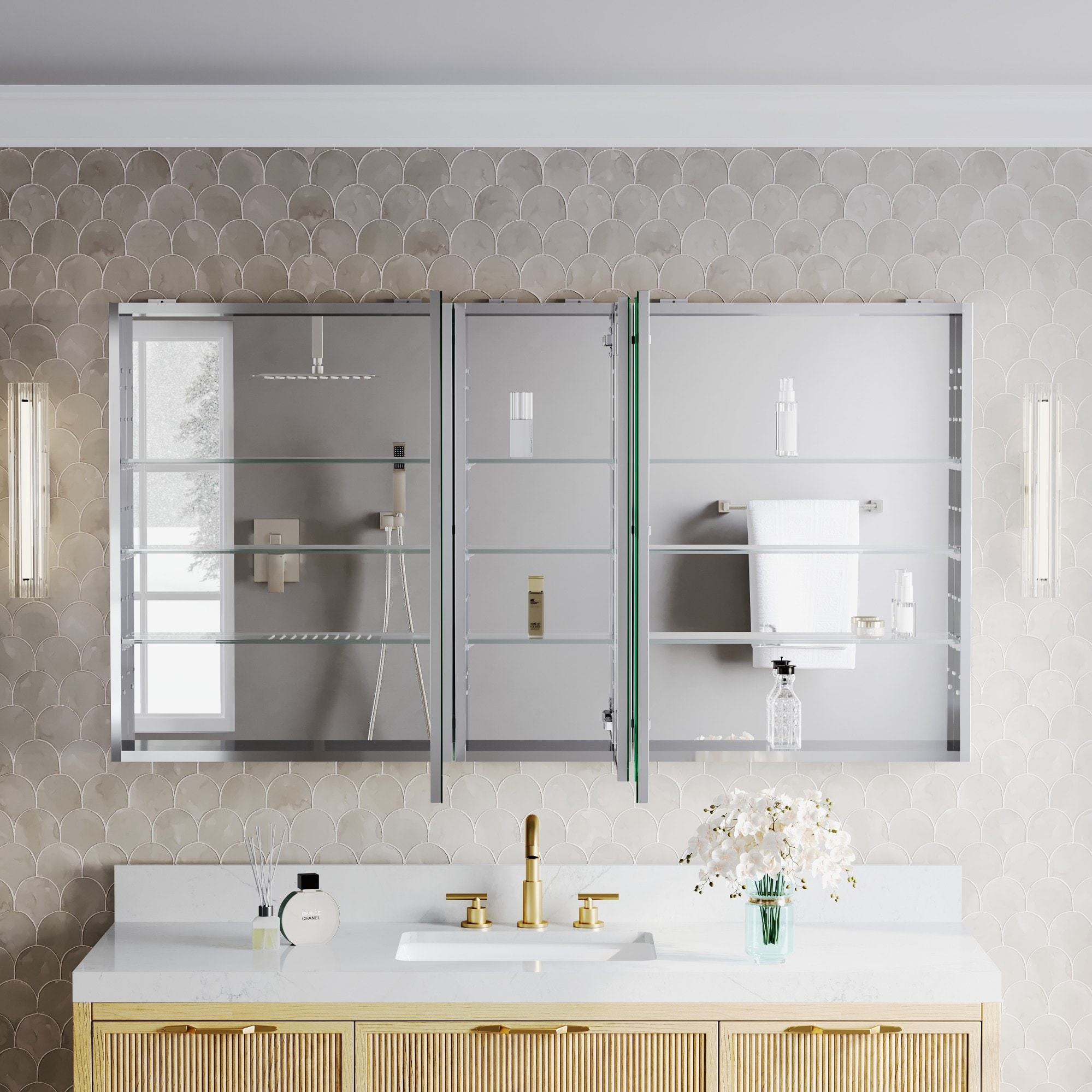 WELLFOR JRA24R12R24L32 Bathroom-Medicine-Cabinets - View #10