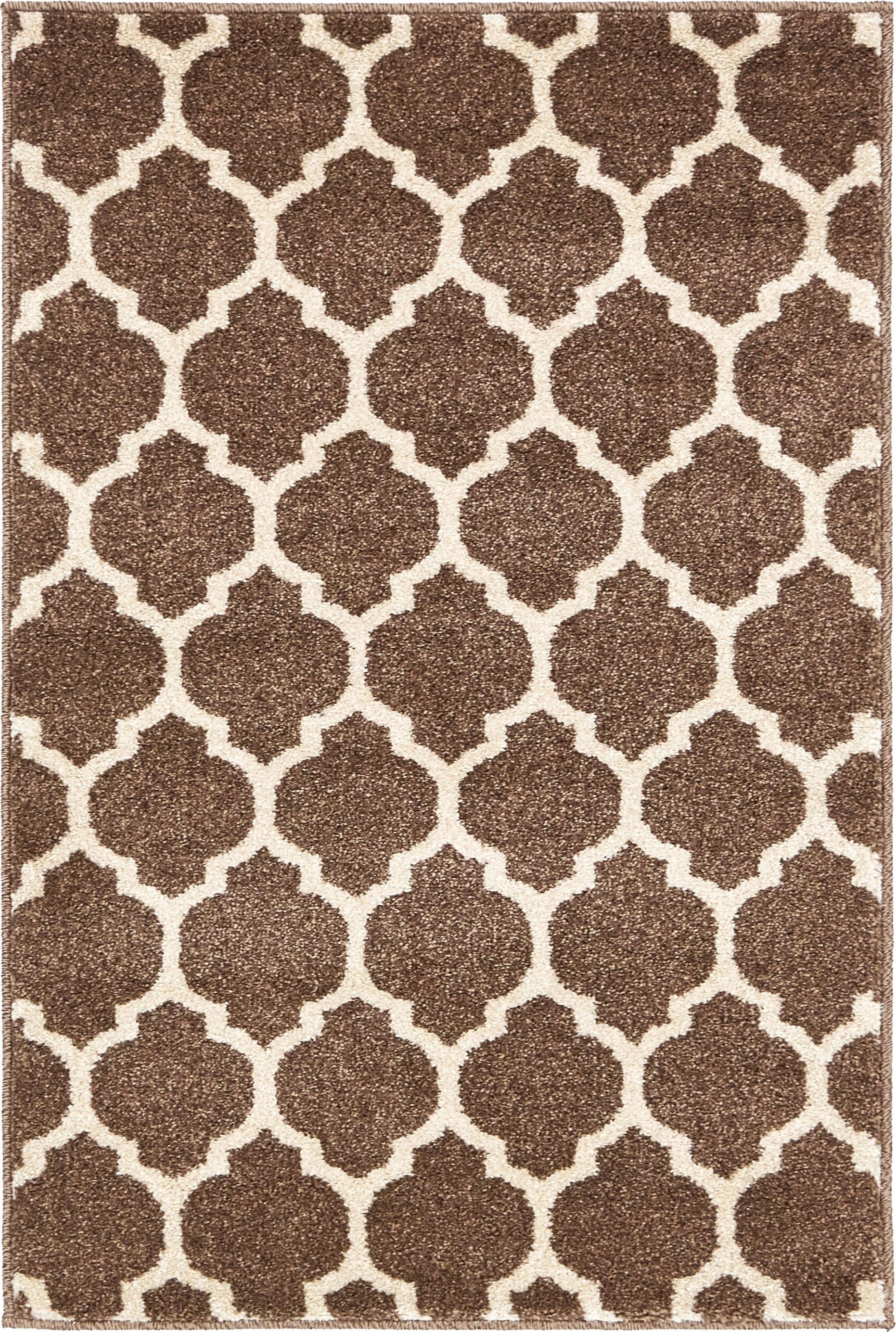 Unique Loom 3128521 Philadelphia Trellis 2 x 3 (ft) Loomed Polypropylene Brown/Beige Rectangular Indoor Geometric Industrial Area rug