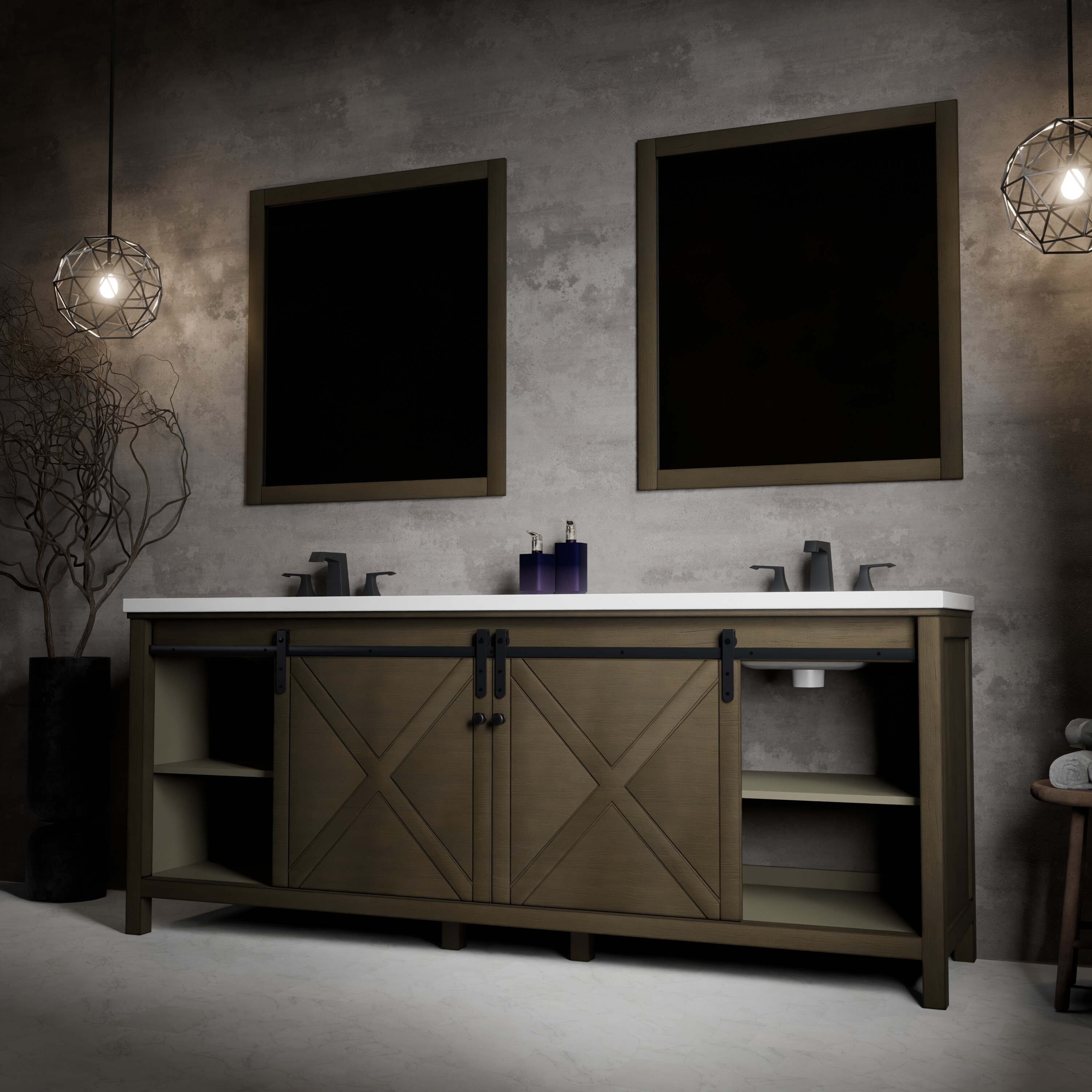 Lexora LM342284DKCSM34F Bath-Vanity-Combo - View #4