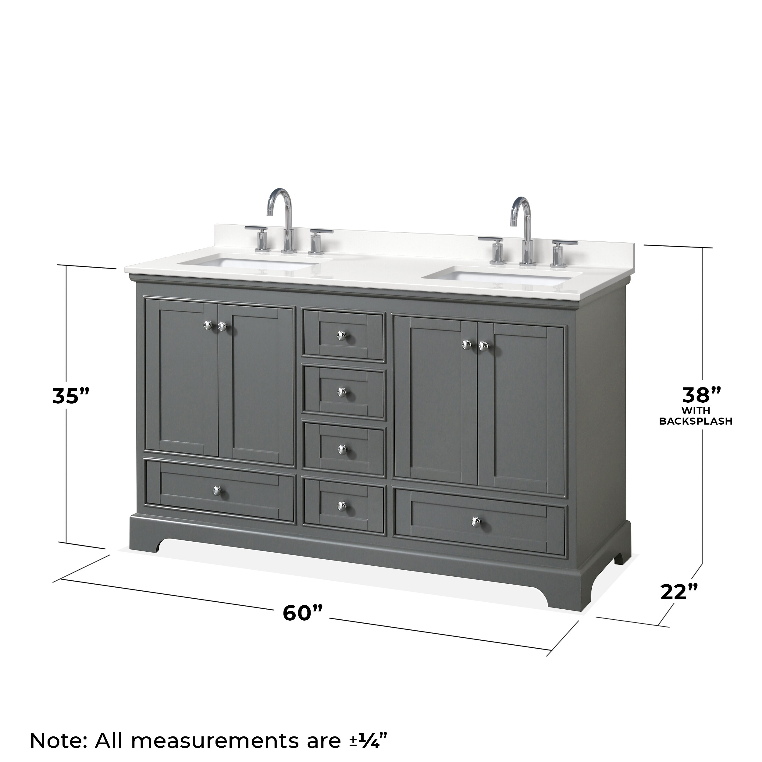 Wyndham Collection WCS202060DKGWQUS3MXX Bath-Vanity-Combo - View #4