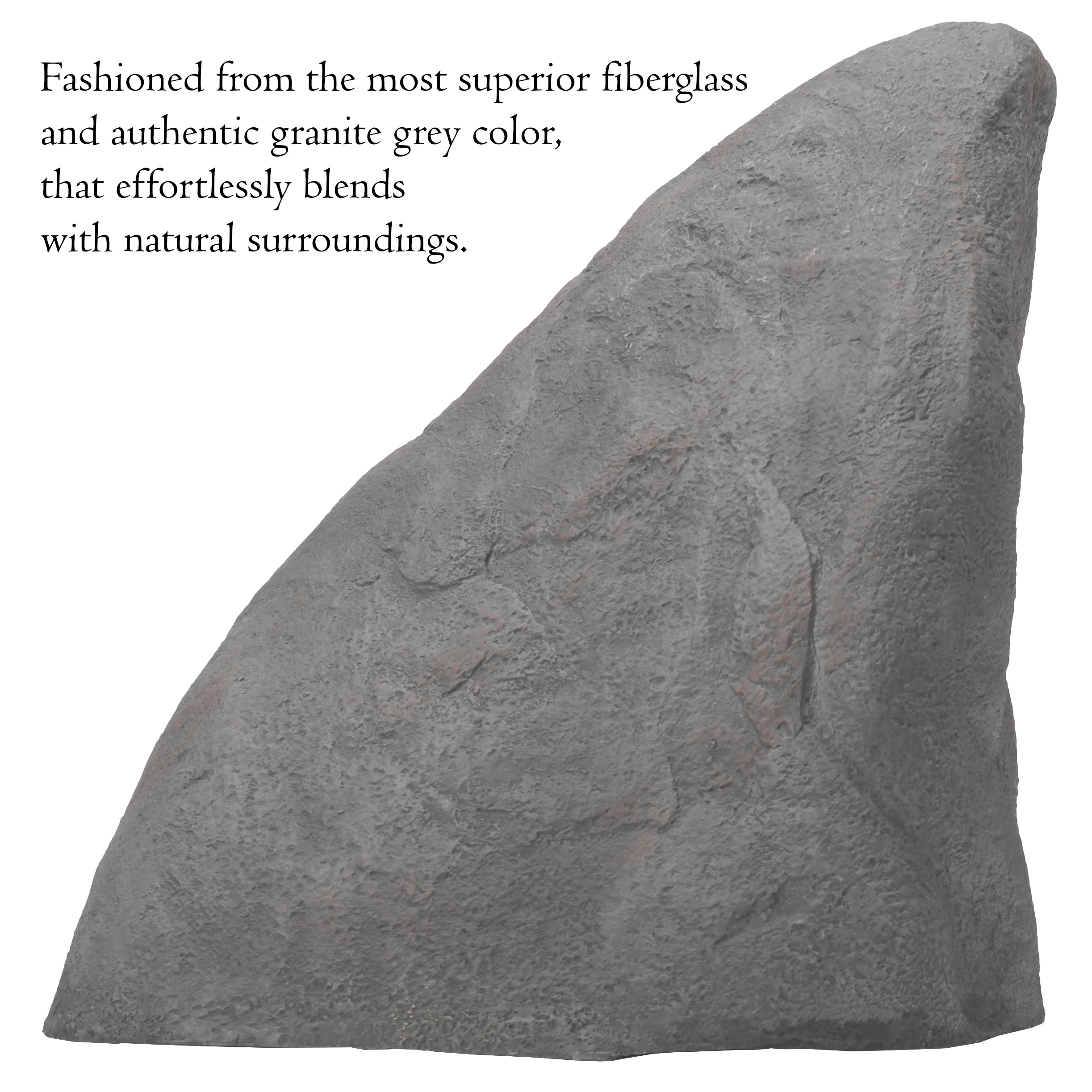 Granite Gray Monument-Shaped Faux Fiberglass Outdoor Rock