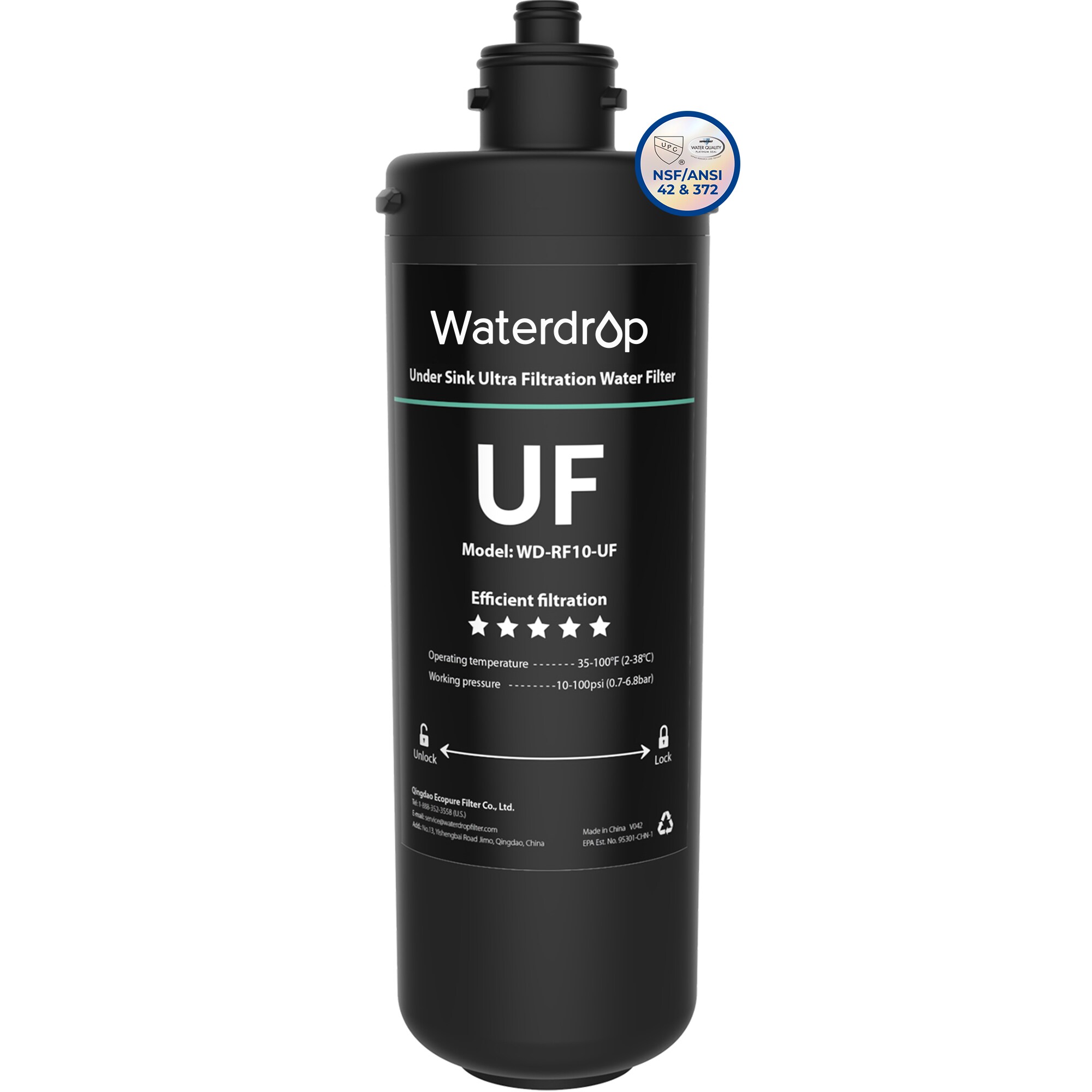 Waterdrop B-WD-RF10-UF-P Replacement Filter Under Sink 12-Months Replacement Filter
