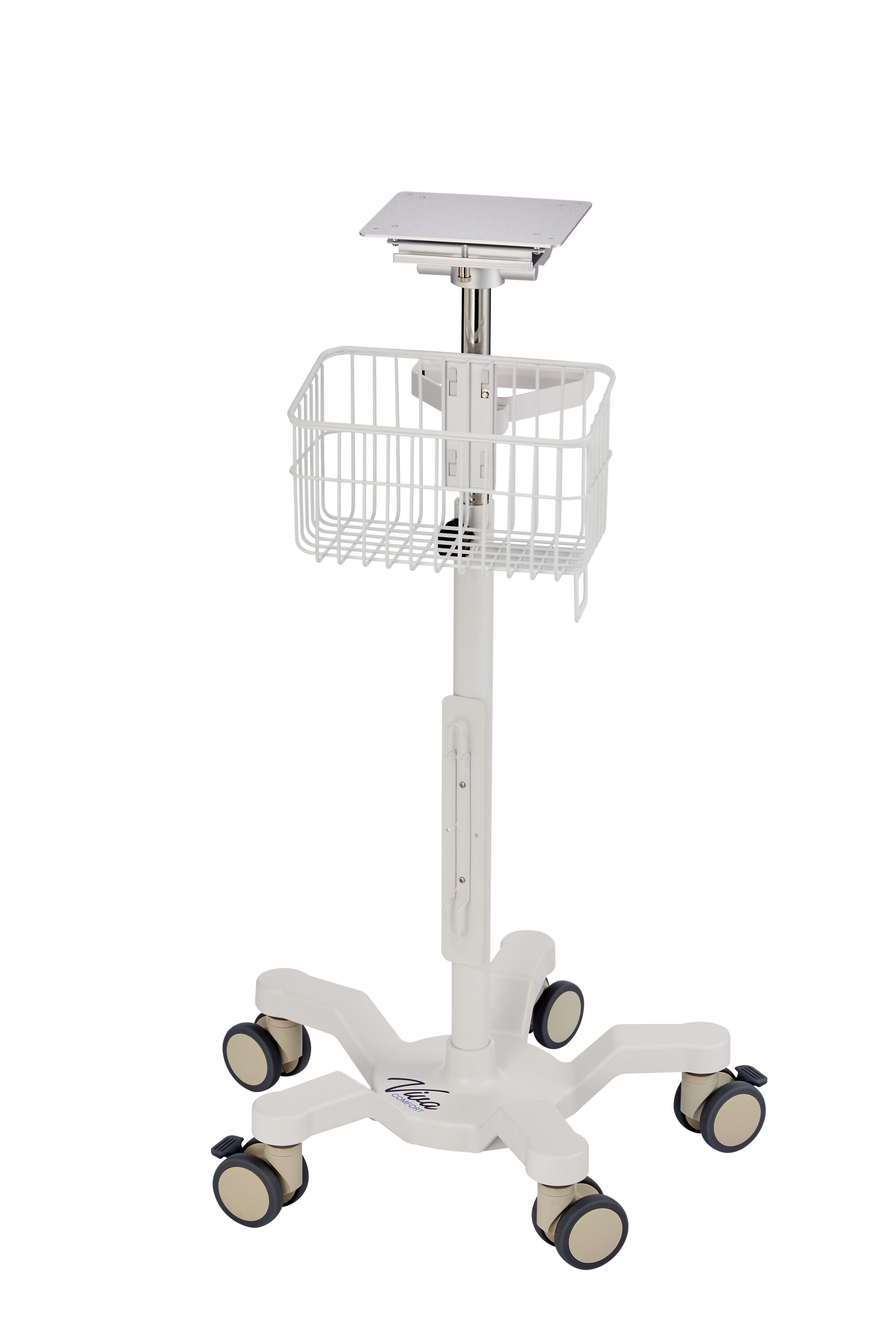 Viva Comfort White Steel Mobile Vital Sign Monitor Cart Stand ...