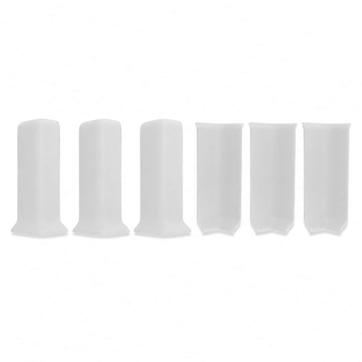 Aoibox White 4 Inch Self Adhesive Baseboard Corner Blocks 3 Inside and 3 Outside with Inside and outside corner mix #LABSNH47