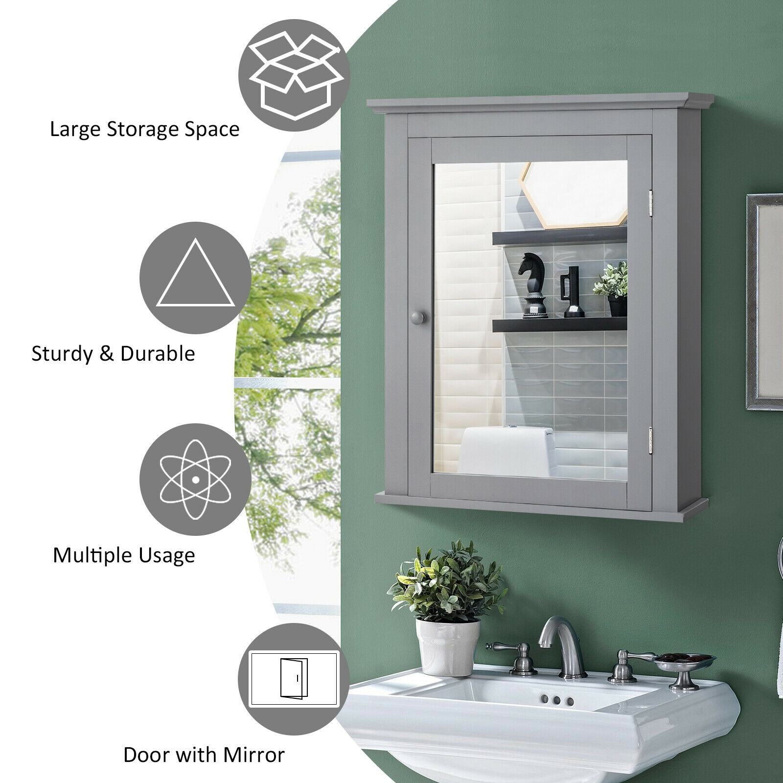WELLFOR OUZ59321GR Bathroom-Medicine-Cabinets - View #5
