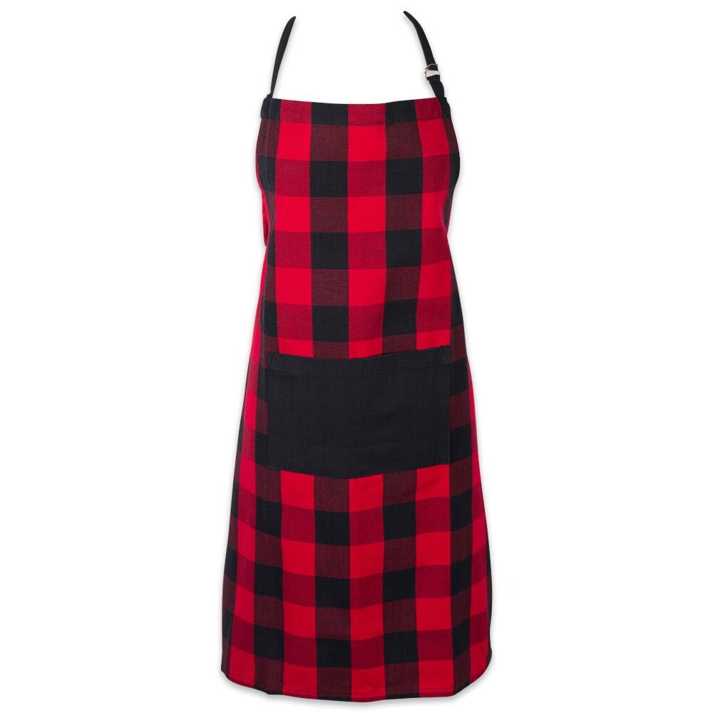 DII CAMZ37746 Red Buffalo Check Cotton Grilling Apron