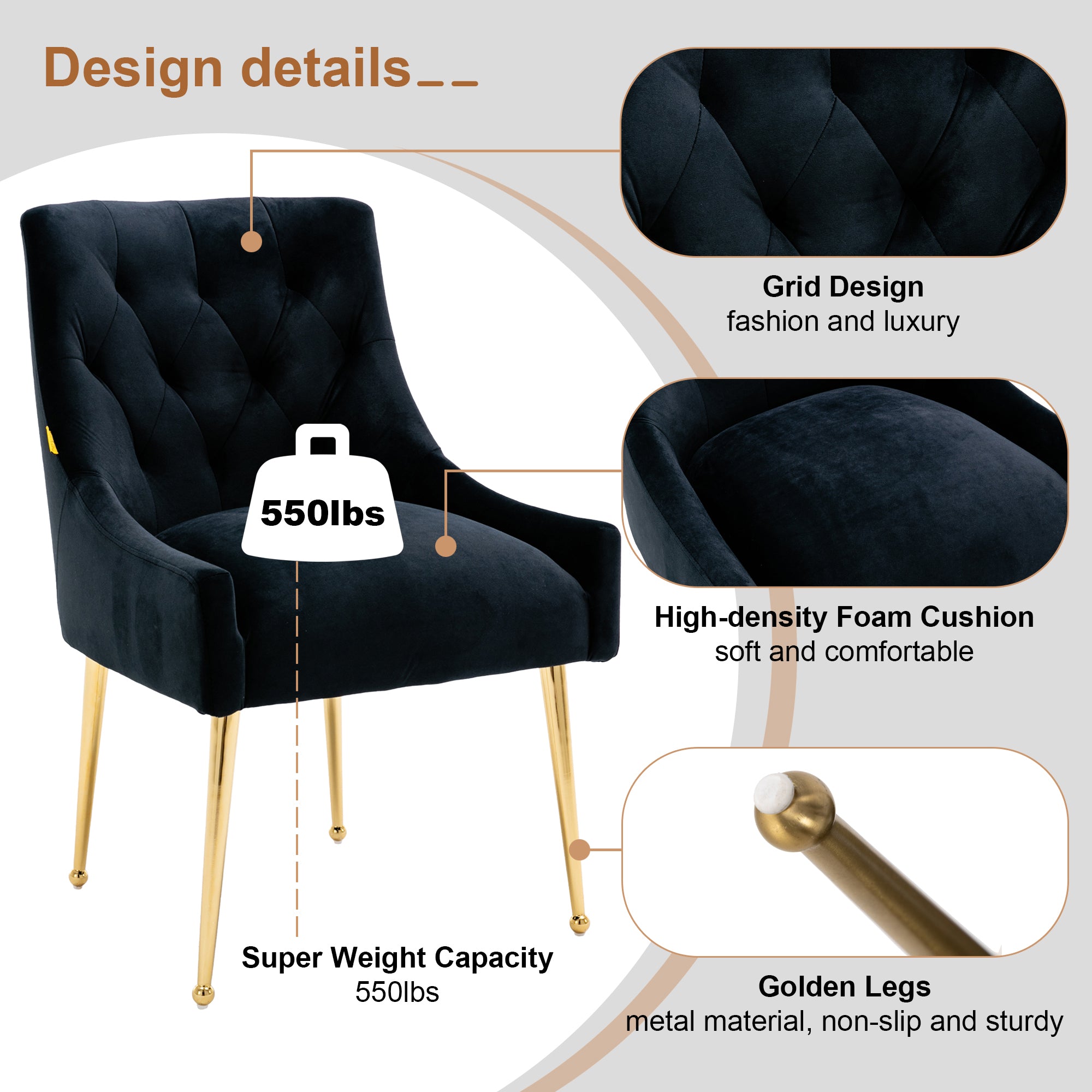 Boyel Living HFSN-196BK Dining-Chairs - View #5