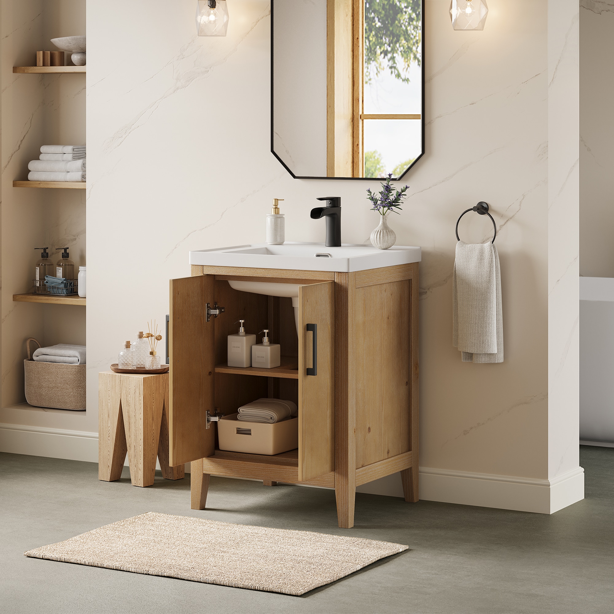 Altair 566024-WF-WH-NM Bath-Vanity-Combo - View #4
