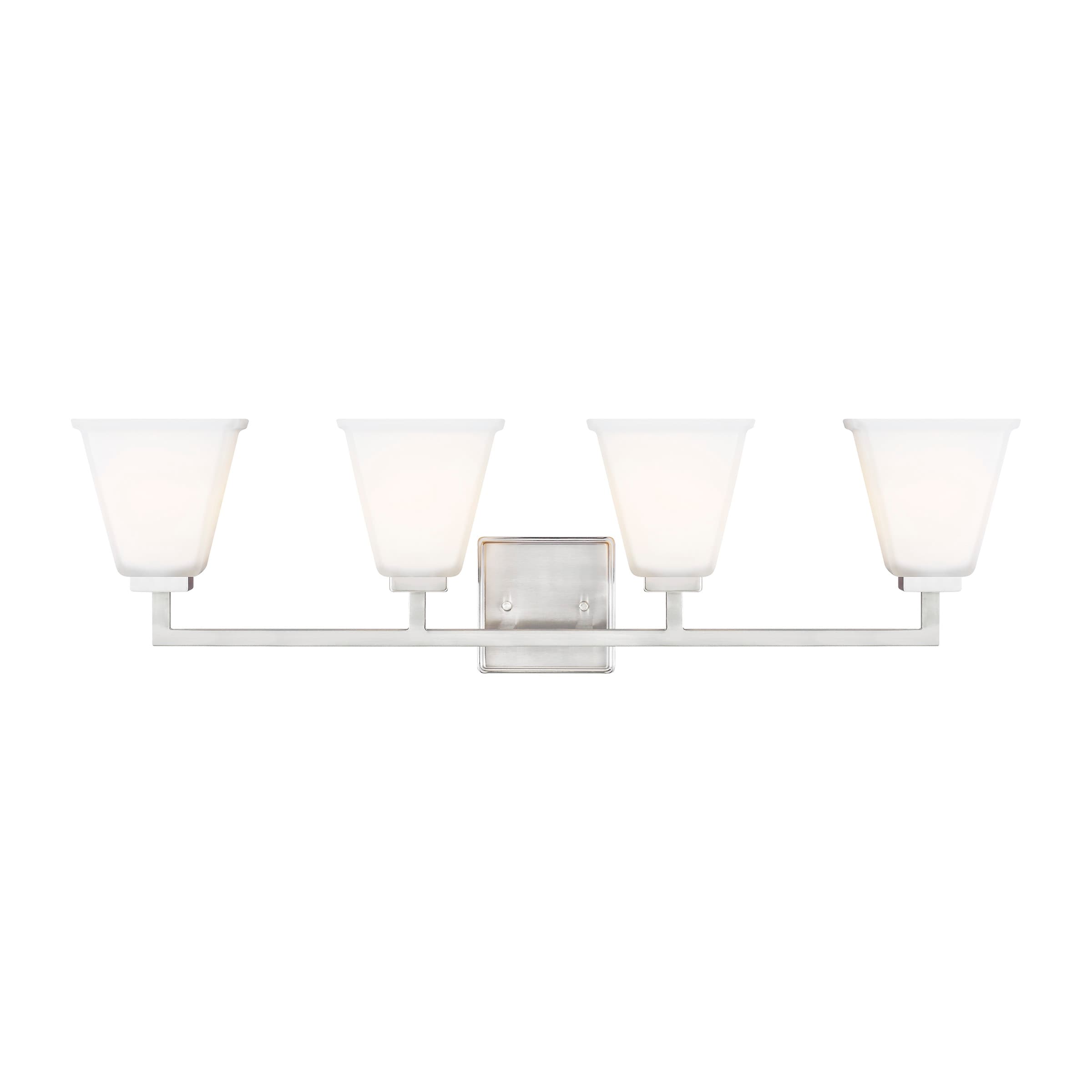 Generation Lighting 4413704-962 Ellis Harper 32.5-in 4 -Light Brushed Nickel Transitional Vanity light