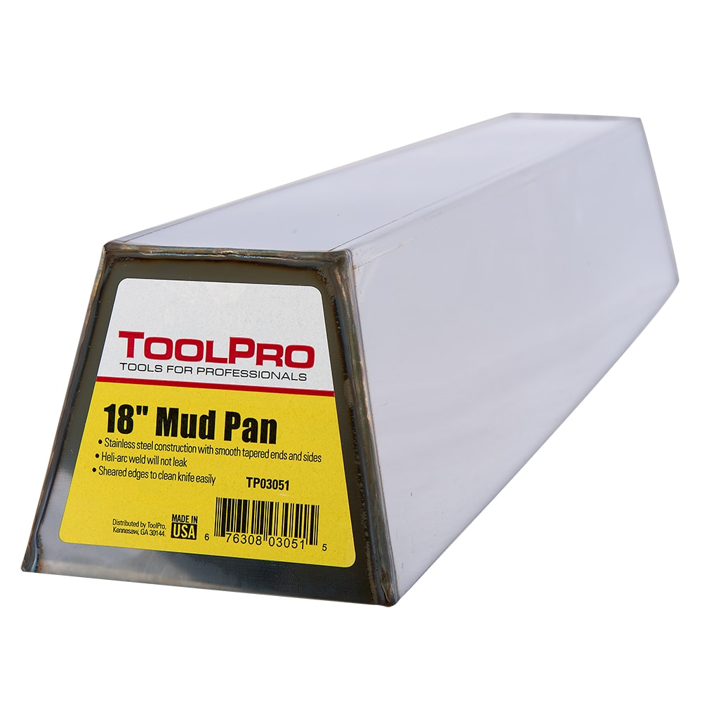 ToolPro TP03051 18-Inches L x 5-Inches W x 4-Inches D Metal Drywall Mud Pan
