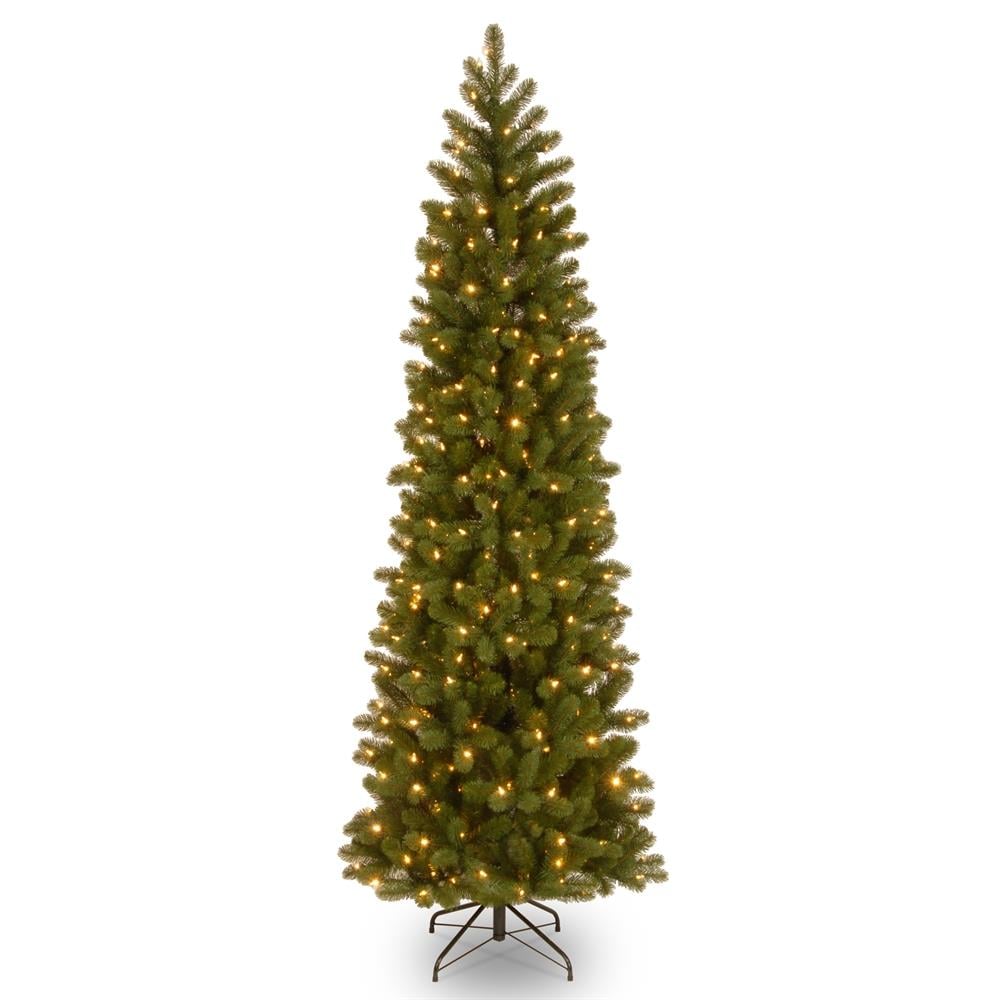 National Tree Company PEDD4-392D-75 7.5-ft Douglas Fir Pre-lit Slim Artificial Christmas Tree with LED Lights