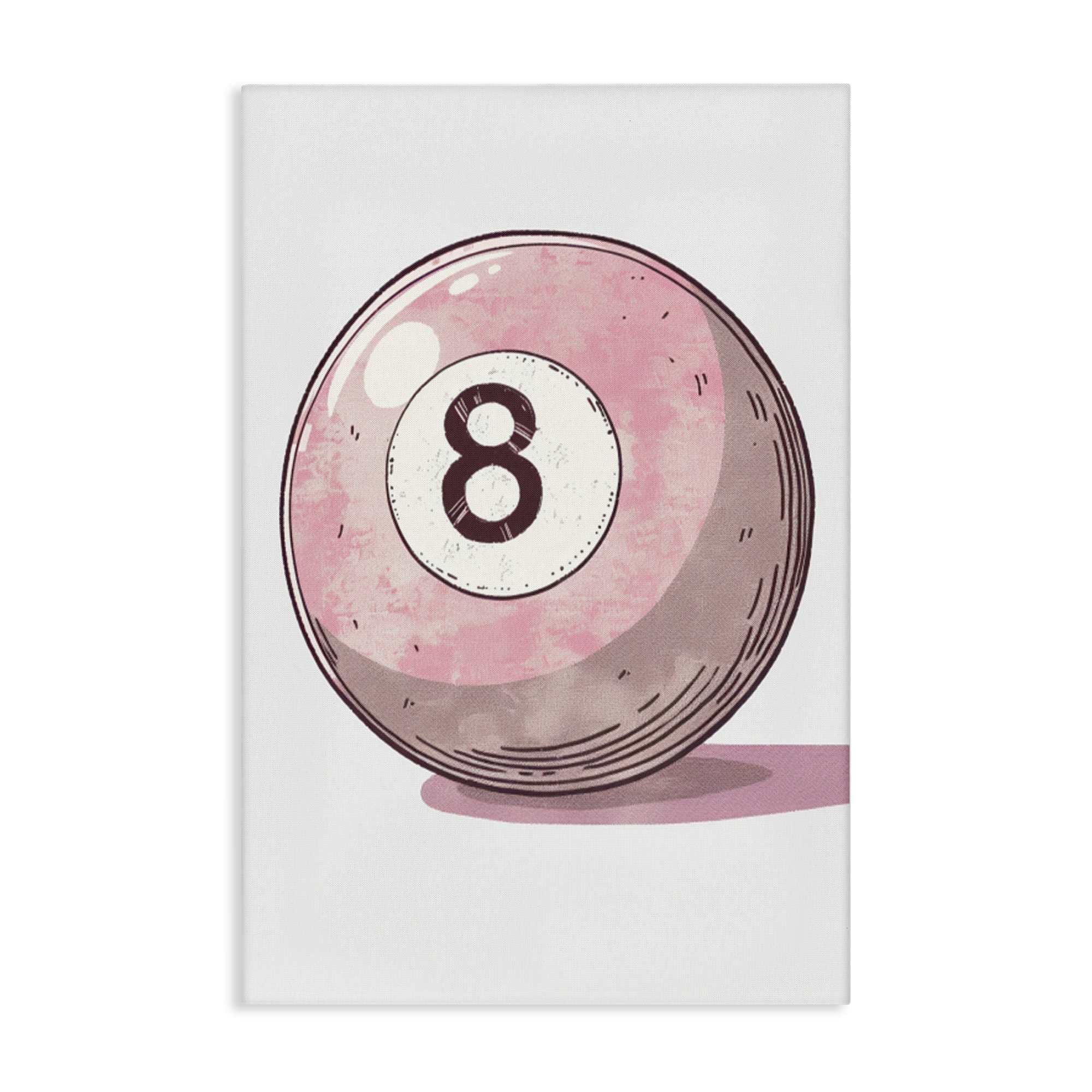 Stupell Industries BT-664-CN-16X24 Pastel Eight Ball Canvas design by LSR Design Studio