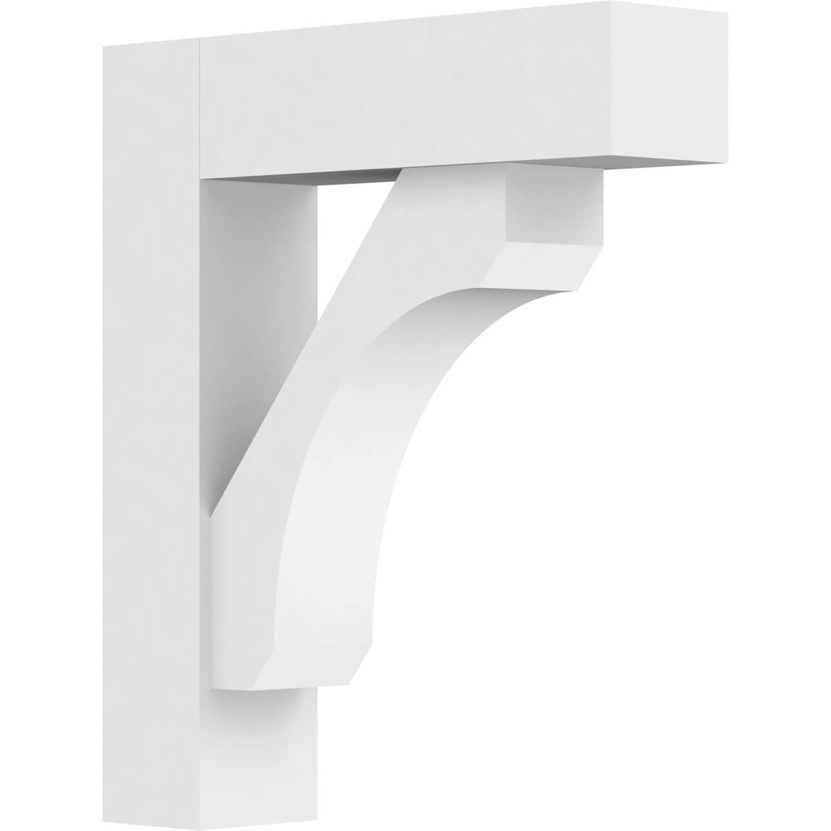 Ekena Millwork BKTP03X12X14LEC05 Standard Legacy 3-in x 12-in x 14-in White PVC Standard bracket