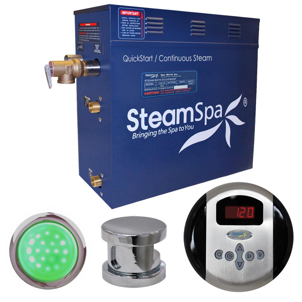 SteamSpa IN600CH Indulgence 6 Kw Quick Start Acu-steam Bath Generator Package In Polished Chrome