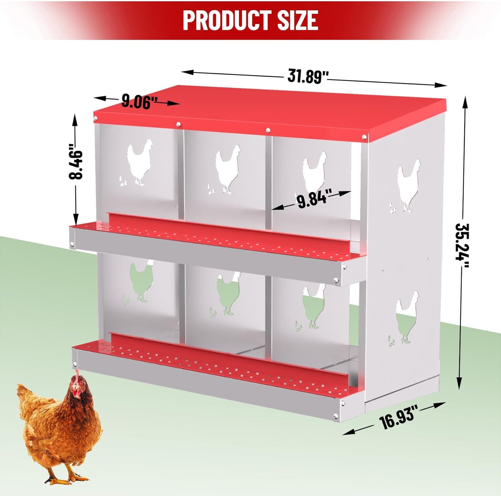 Qeetex WLS-PHO-348SAPGG Chicken-Coops-Rabbit-Hutches - View #2