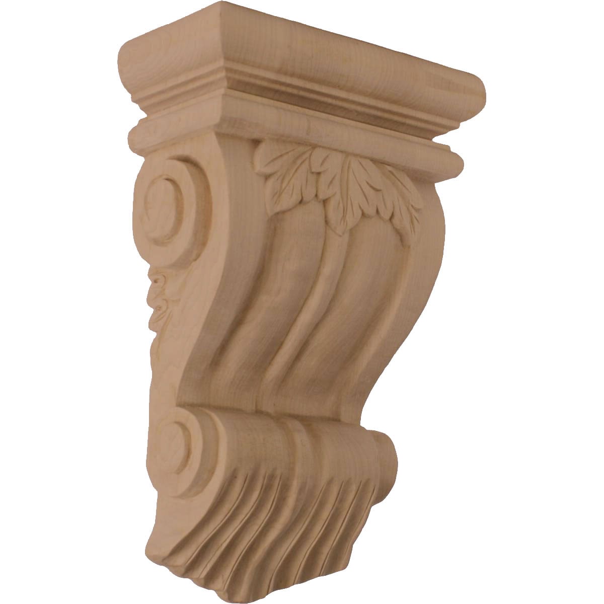 Ekena Millwork COR07X03X10TRMA 7-in x 3.5-in x 11-in Unfinished Maple Wood Paintable/Stainable Corbel