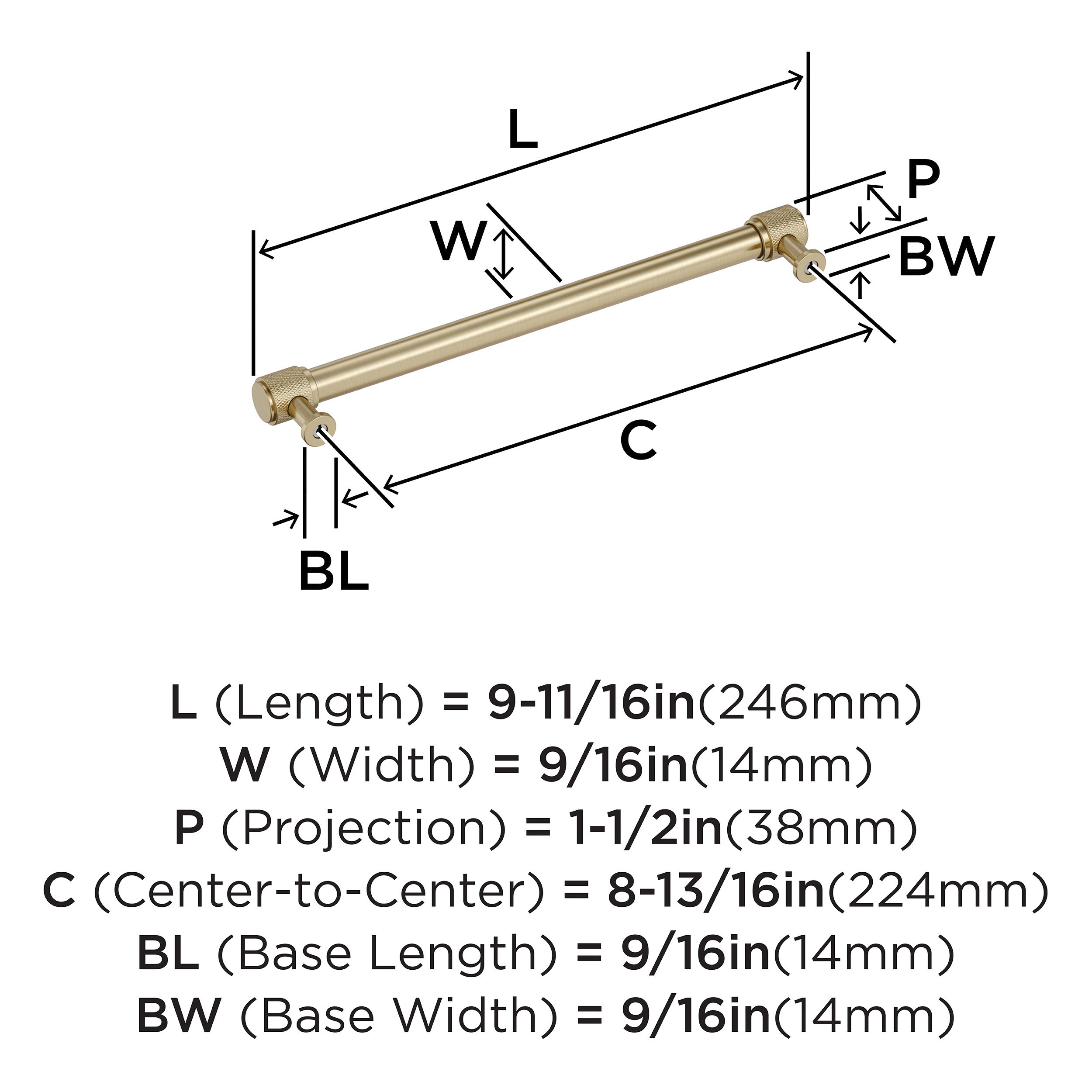 Amerock BP37747BBZ Cabinet-Pulls - View #4