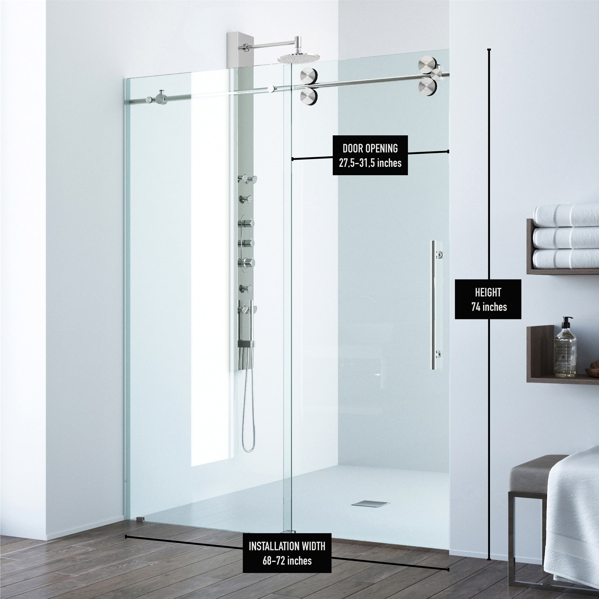Thicker Custom Frameless Glass Shower Doors & Enclosures