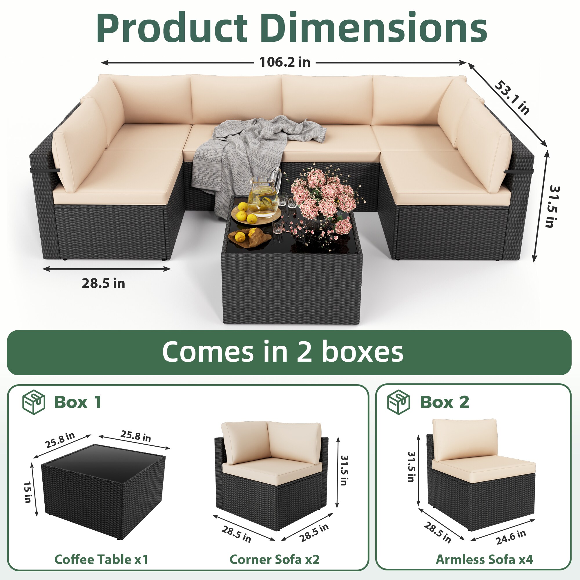 PamaPic TB-7JT-B-WL1 Patio-Sofas-Daybeds - View #5