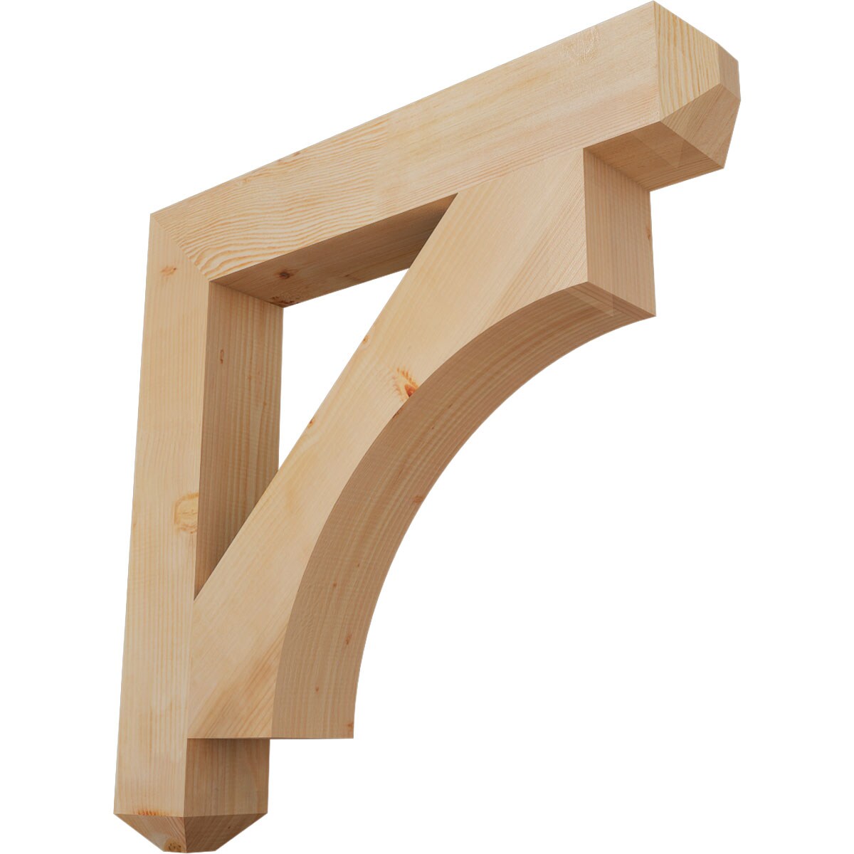 Ekena Millwork BKT06X38X38WTL04SDF Westlake craftsman smooth 5-1/2-in x 38-in x 38-in Douglas fir Brown Wood Standard bracket