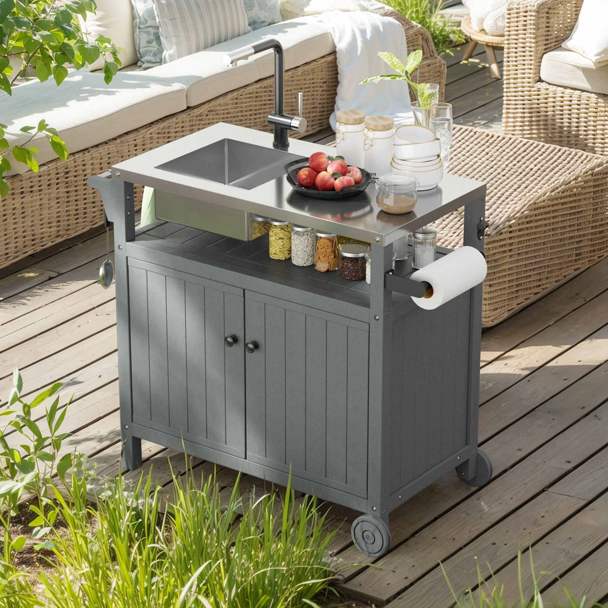 Poly furniture DC-SS06-GY Grill-Carts-Grill-Stands - View #6