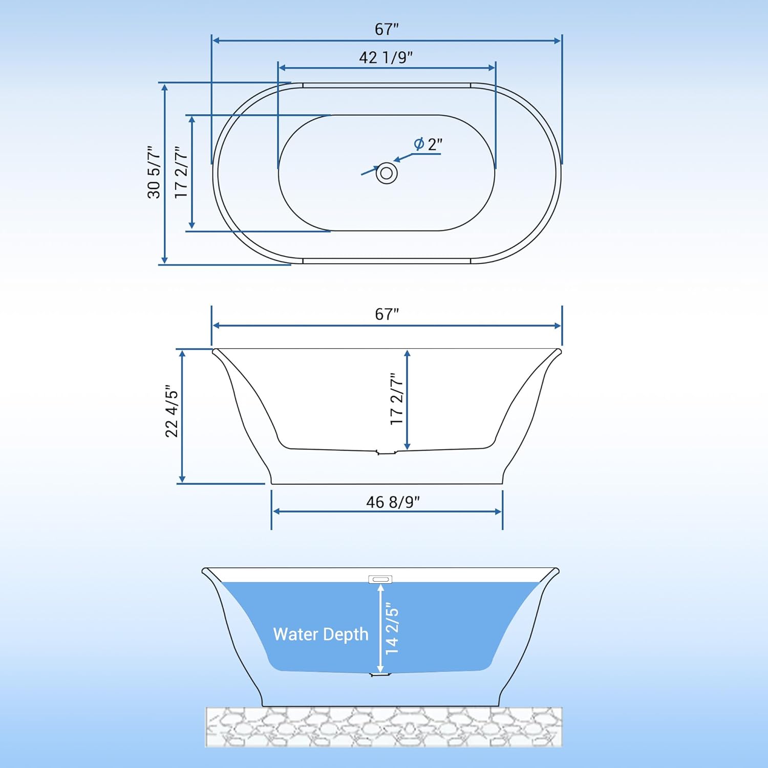 WhizMax PTH3354QF6H bathtubs - View #3