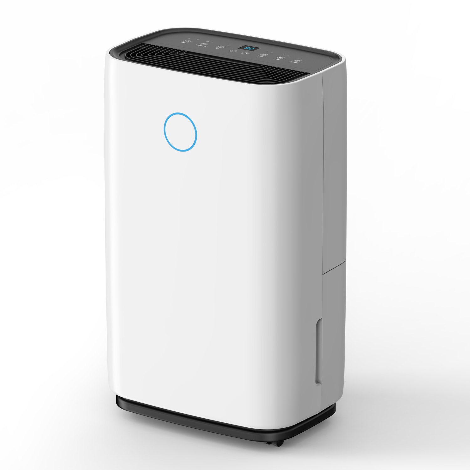 Phivve 50 pt. Dehumidifier (For Rooms 3001+ sq. ft) For Basements, Bathrooms, Crawlspaces, in White