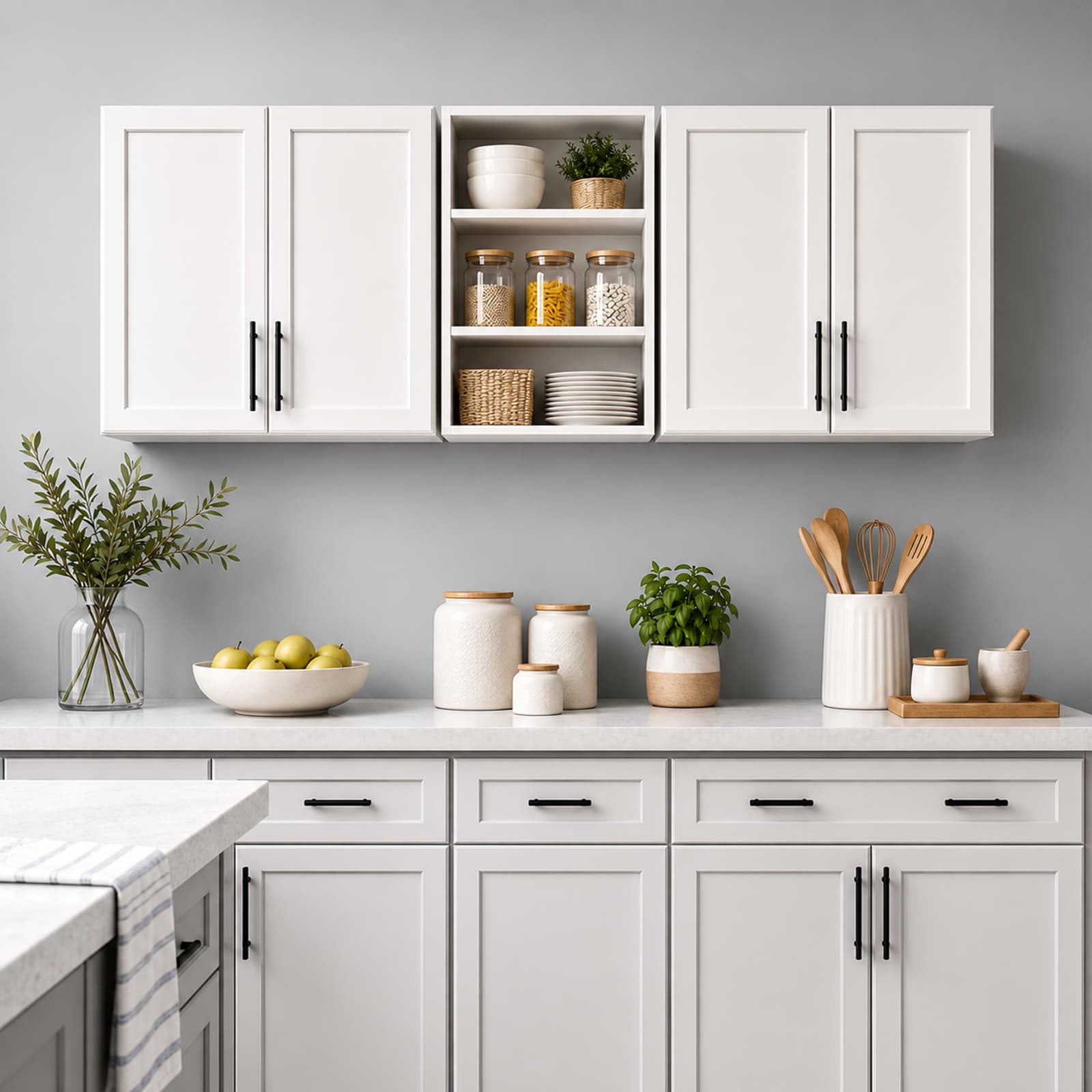 FIMELLO 63-in W x 21.6-in H Wood composite White Wall-mount Utility Storage Cabinet