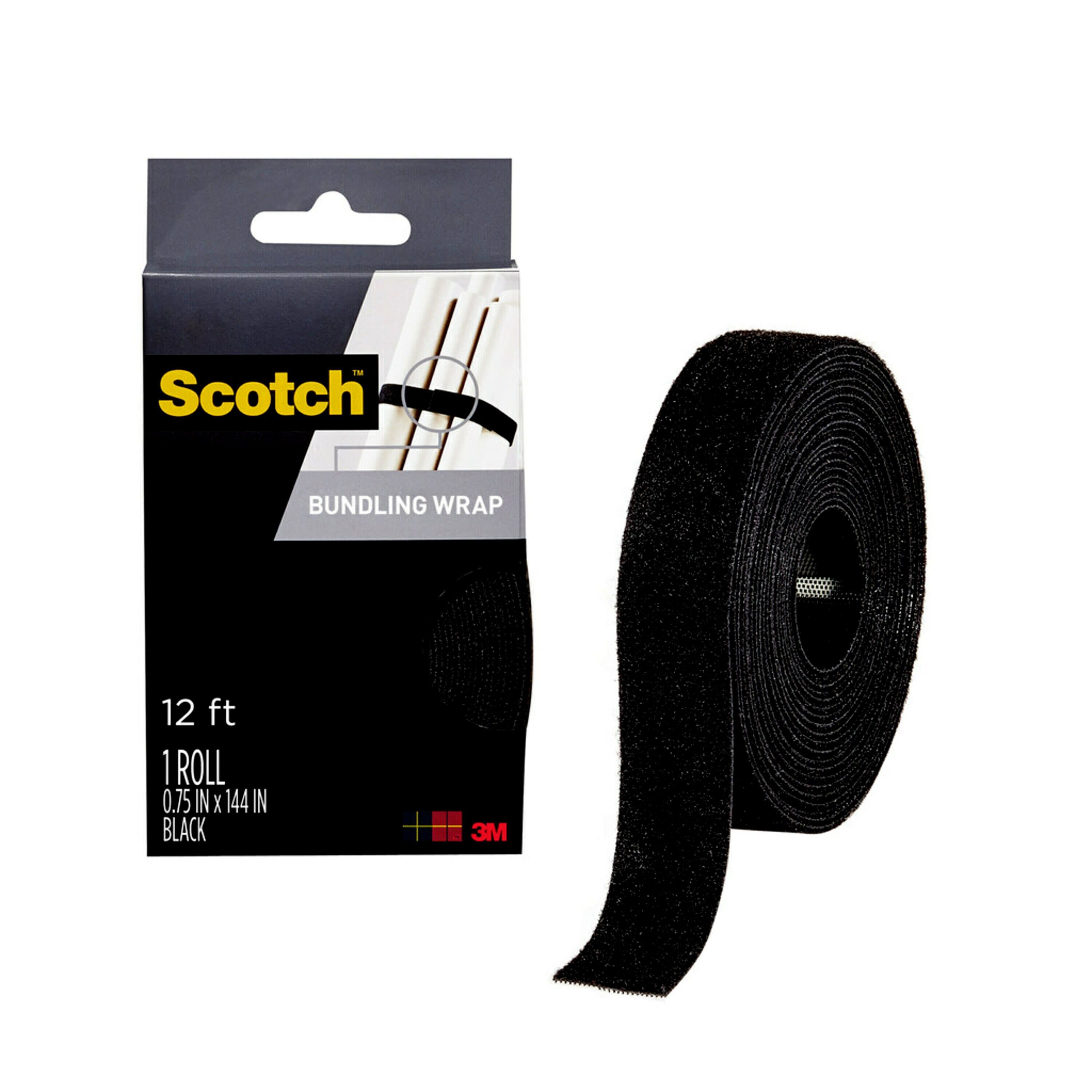 Scotch Bundling strap 144-in Black Hook and Loop Fastener in the Specialty  Fasteners & Fastener Kits department at