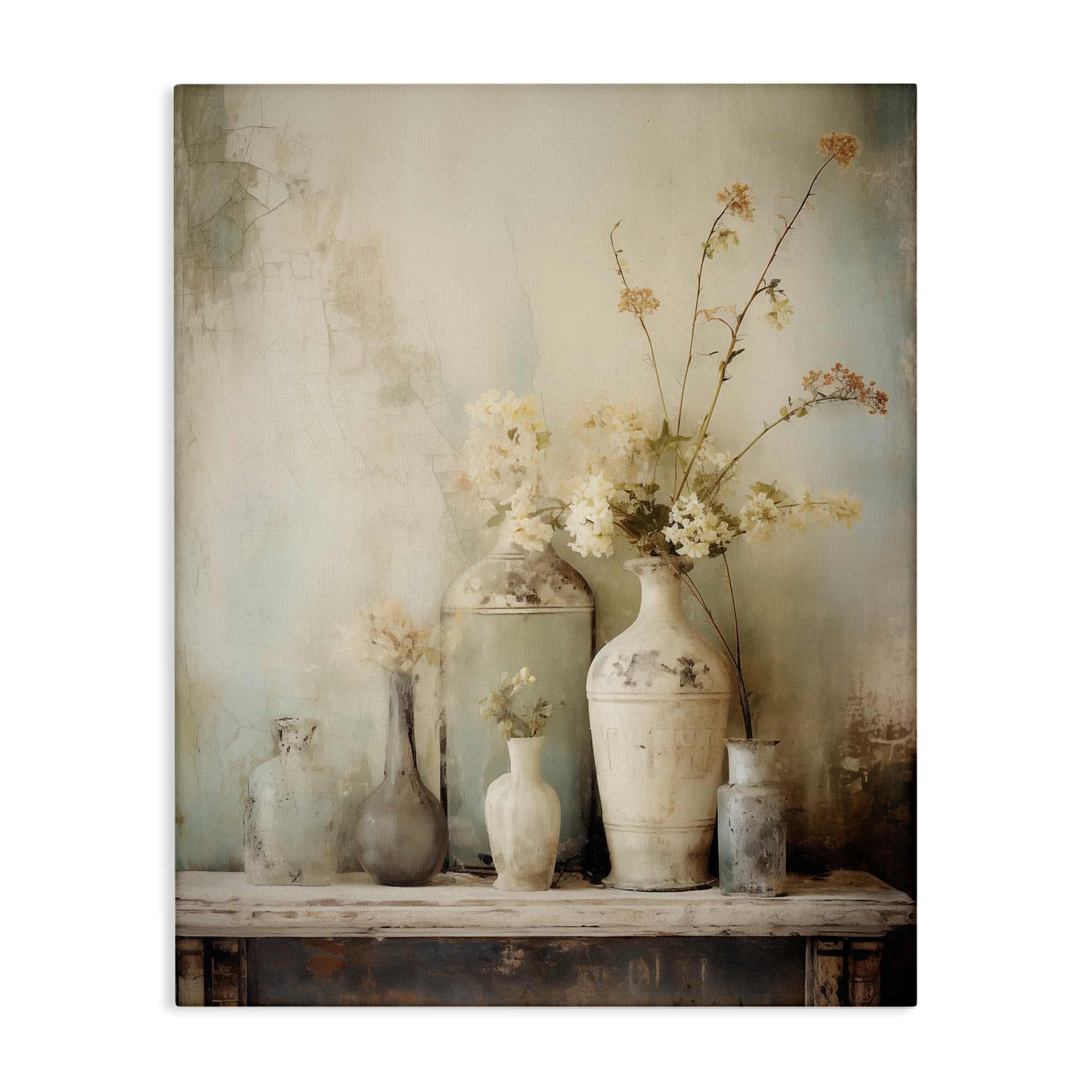 Stupell Industries BT-846-CN-24X30 Faded Floral Beauty Still Life Canvas Wall Art By Arlington Prints 24 x 30