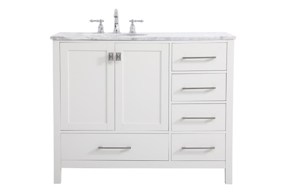 Elegant Decor First Impressions 42 In, 42 Bath Vanity With Top