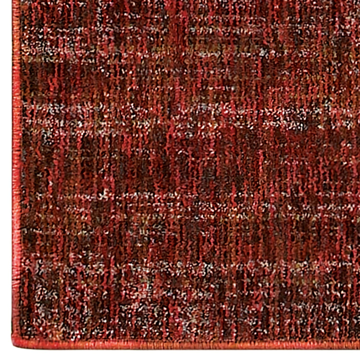 Red and Rust Synthetic Oriental Runner Rug, 2'3" x 8'