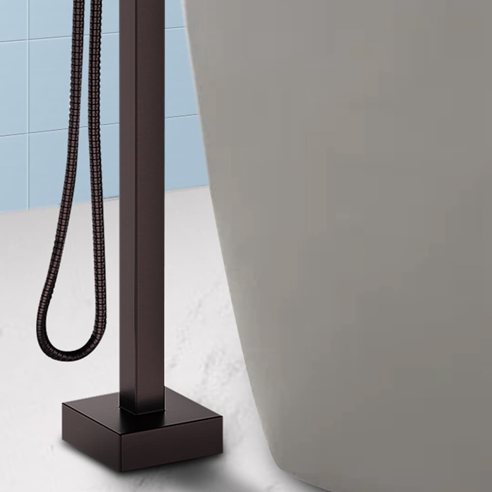 Oil Rubbed Bronze Freestanding Bathtub Faucet with Hand Shower