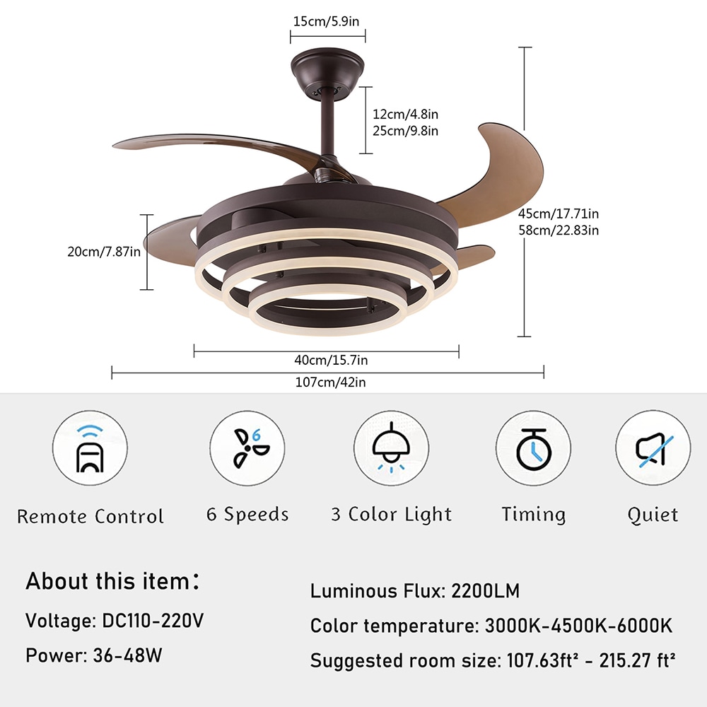 Oukaning JZUCODS599HCX Ceiling-Fans - View #4