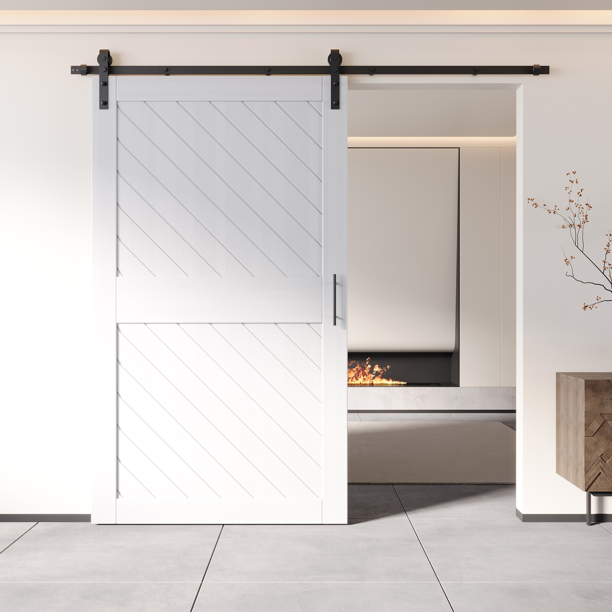 HOMACER YT1H108C-XT2-5084-WH Barn-Doors - View #8