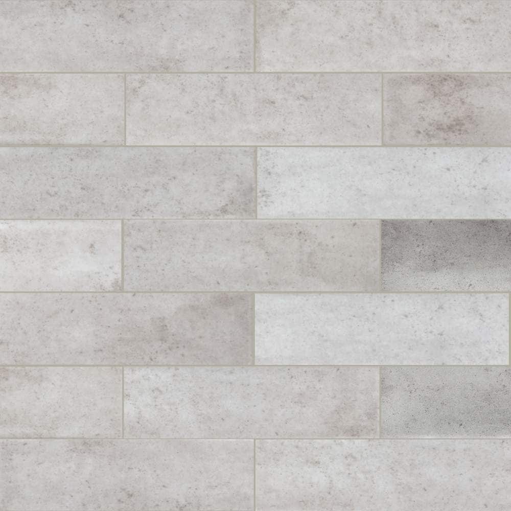 The Tile Life TKALO0210GY Ibiza Gray 2-in x 10-in Glossy Ceramic Subway Wall Tile (5.16-sq. ft/ Carton)