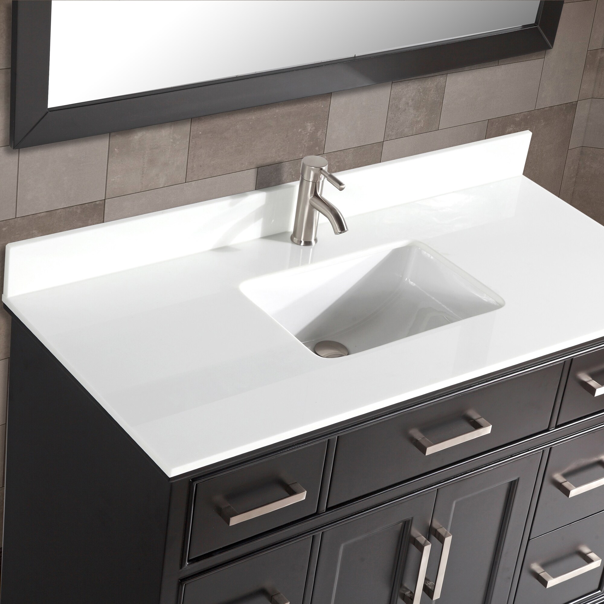 Vanity Art Genoa 60-in Espresso Undermount Single Sink Bathroom Vanity ...