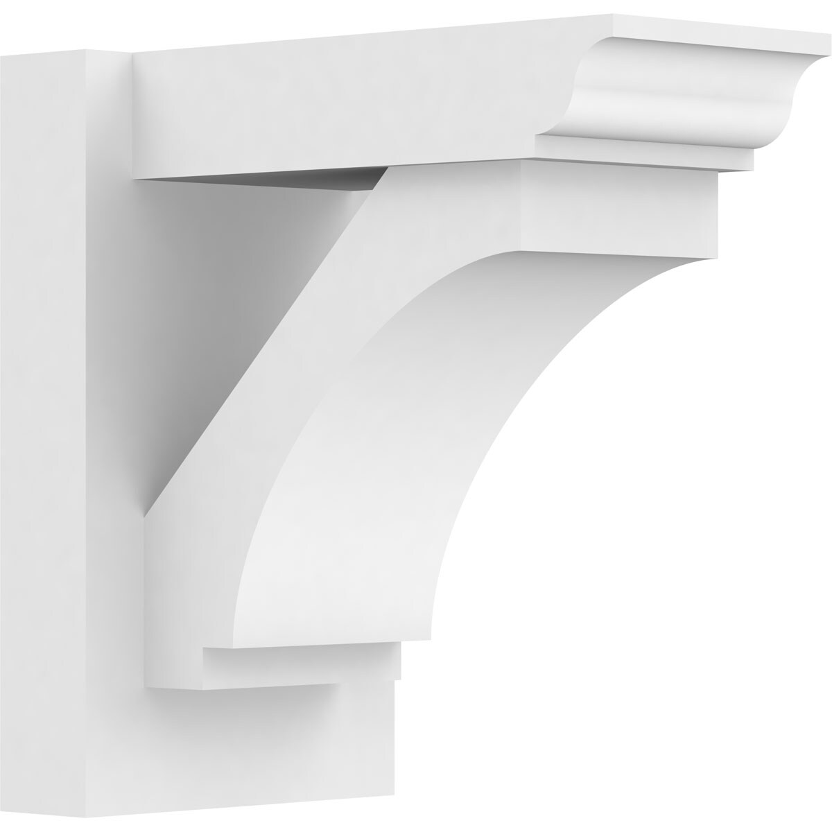 Ekena Millwork OUTP07X12X12IMP01 7-in W X 12-in D X 12-in H Imperial Architectural Grade PVC Outlooker with Traditional Ends