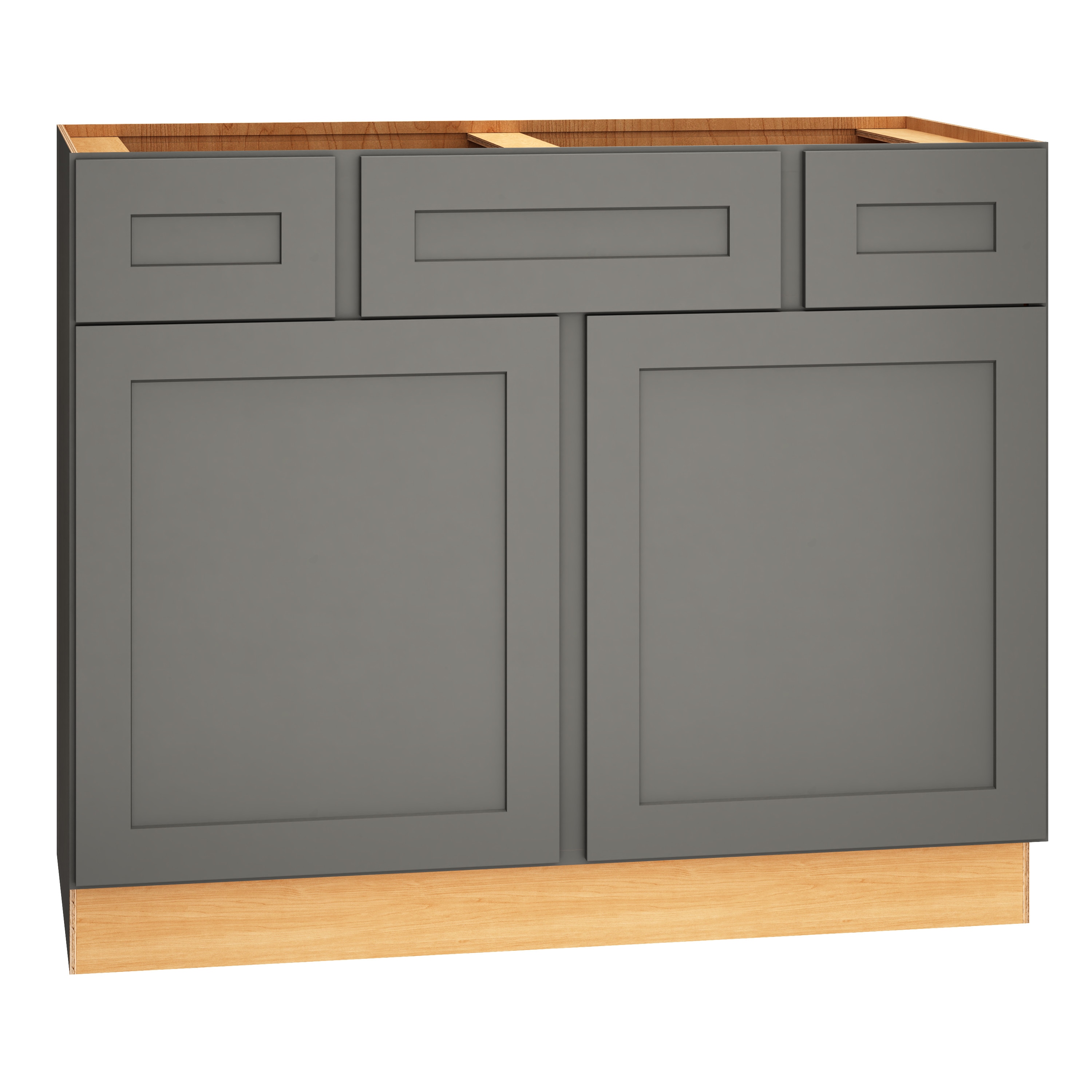 Diamond Express 328 2VSD423421 Jamestown 42-in Moonstone Gray Bathroom Vanity Base Cabinet without Top
