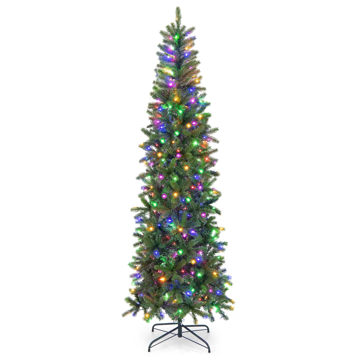 Costway CSHY000461 7.5FT Pre-Lit Hinged Artificial Christmas Tree with 796 Tips and 350 LED Lights