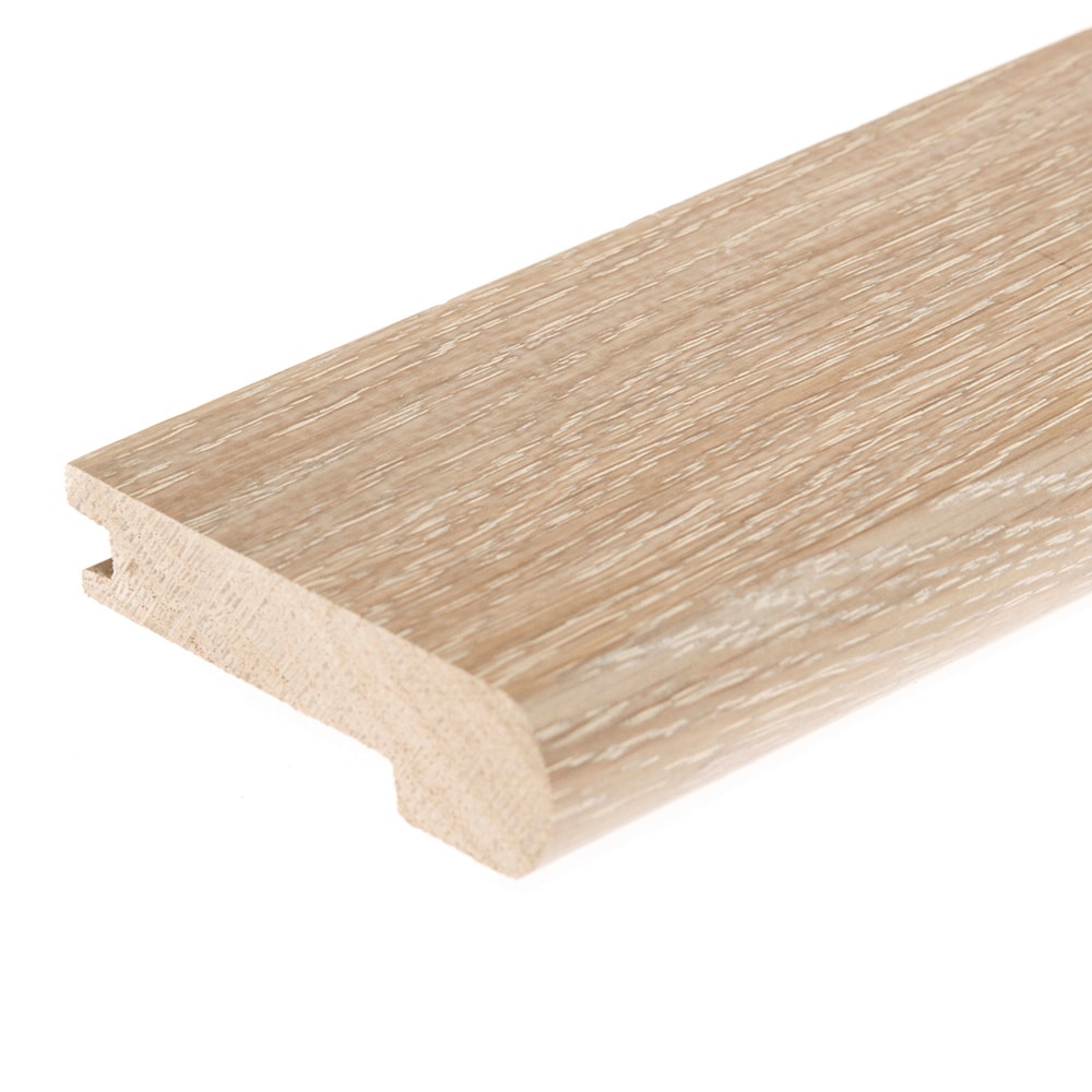 Flexco 786793 Solid Wood Stair Nose 2.75-in x 78-in x 0.5-in Mount Castle Seashell Prefinished Wood White oak Flush Stair Nosing