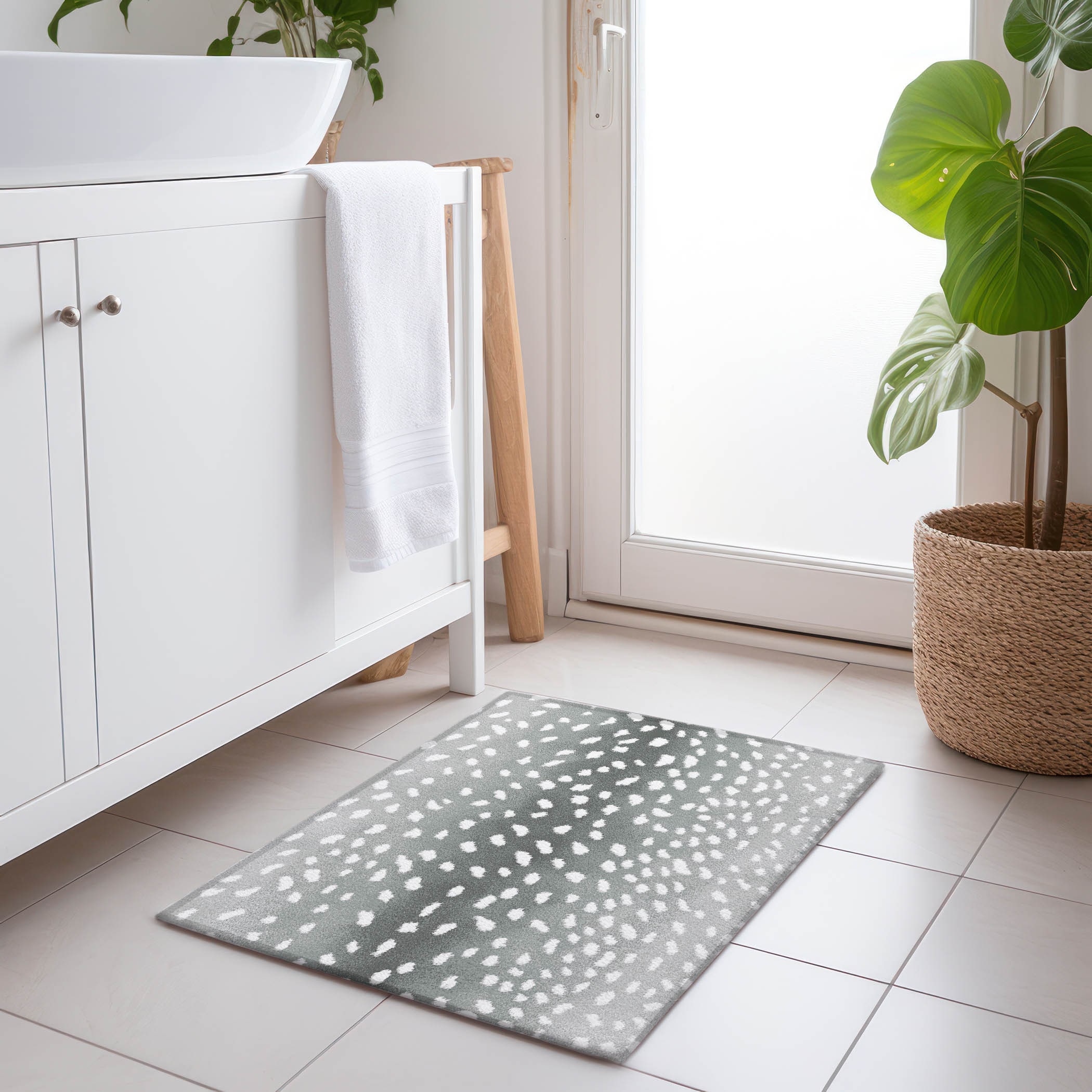 Addison Rugs AMF44GR20X30 Mayfield AMF44GR 2 x 3 (ft) Loomed Polyester Gray Rectangular Indoor Abstract Machine washable Area rug